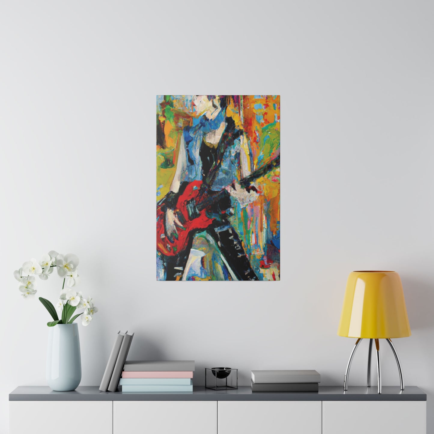 4721P - Rockstar Oil Painting Style Print | Poster | Home Decor | Wall Art | Music Art | Canvas