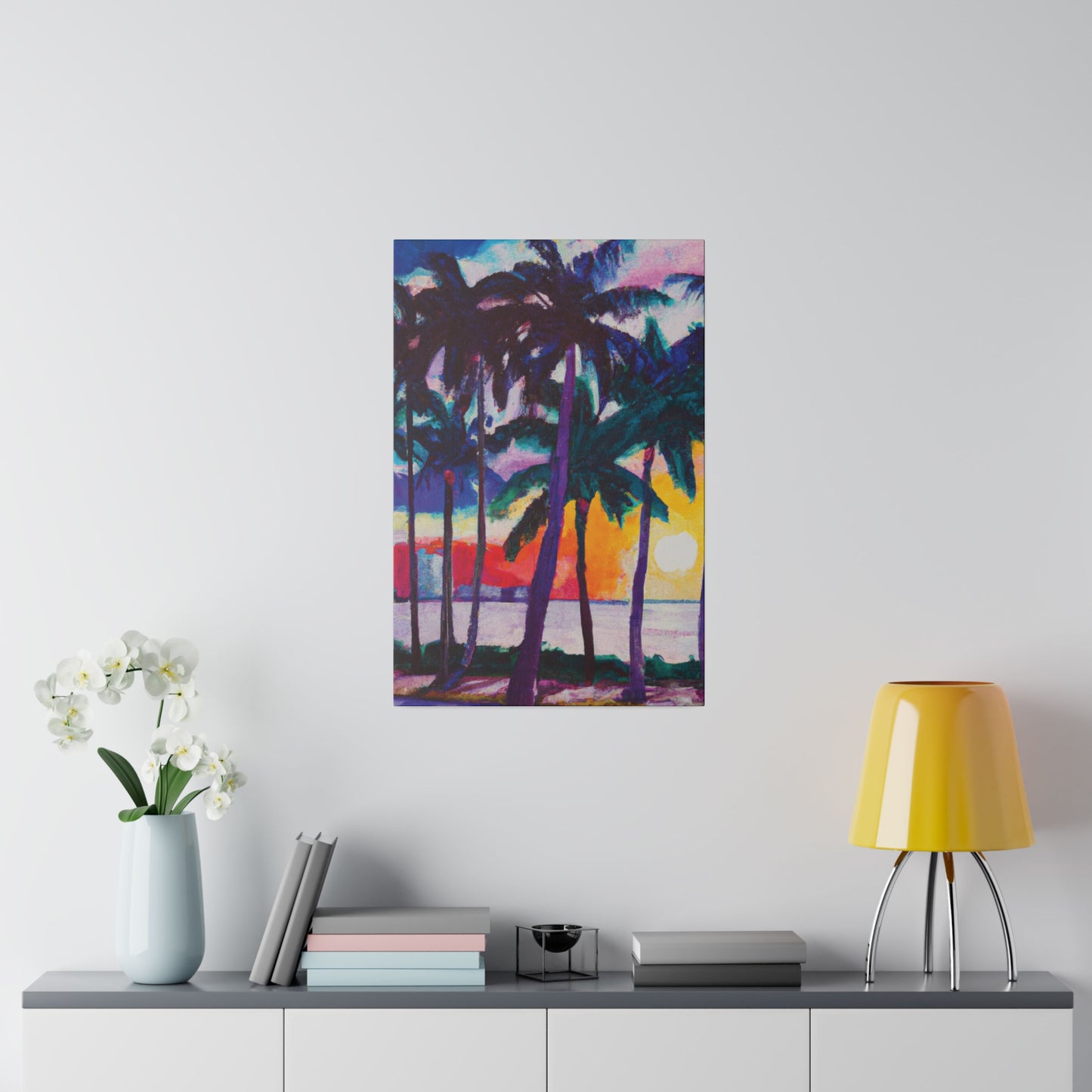 3259X - Miami Beach Sunset Painting Print | Miami | Beach | Sunset | Poster | Home Decor | Wall Art | Canvas