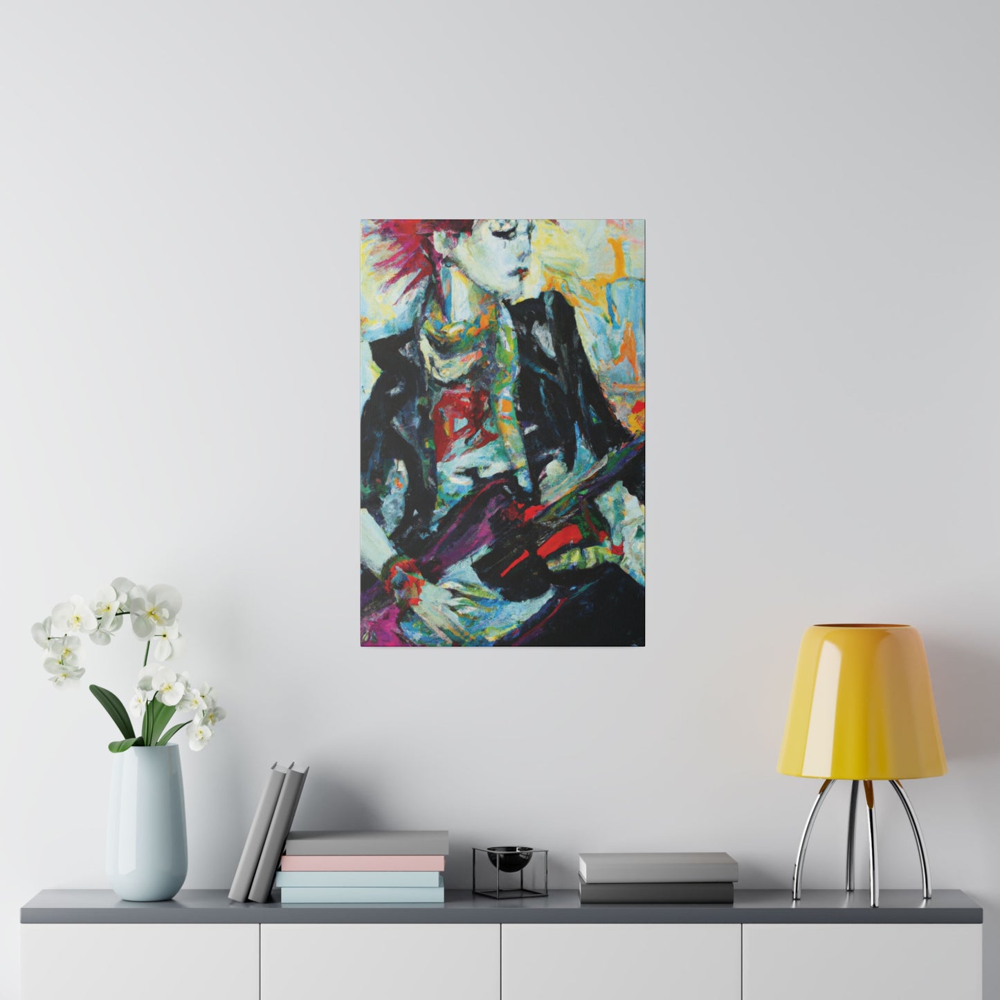 8915H - Rockstar Oil Painting Style Print | Poster | Home Decor | Wall Art | Music Art | Canvas