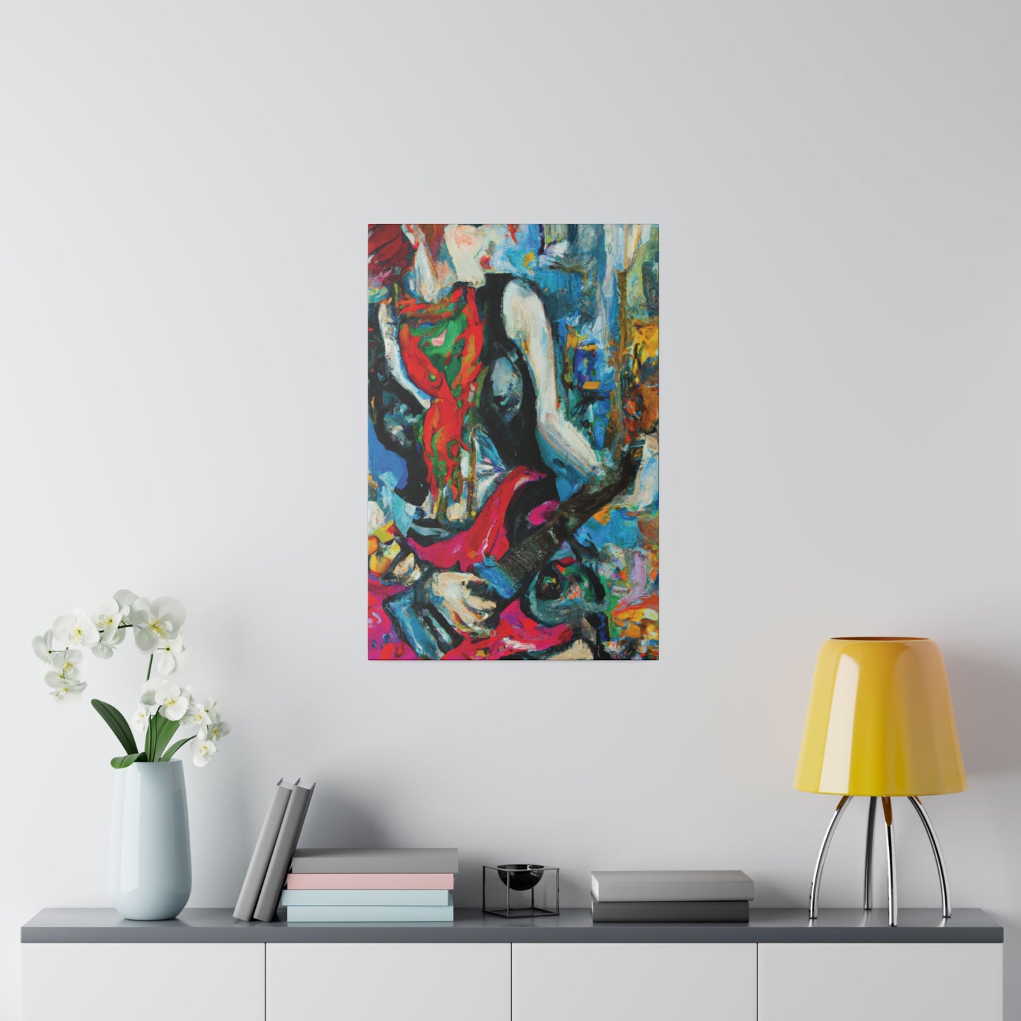 8722E - Rockstar Oil Painting Style Print | Poster | Home Decor | Wall Art | Music Art | Canvas