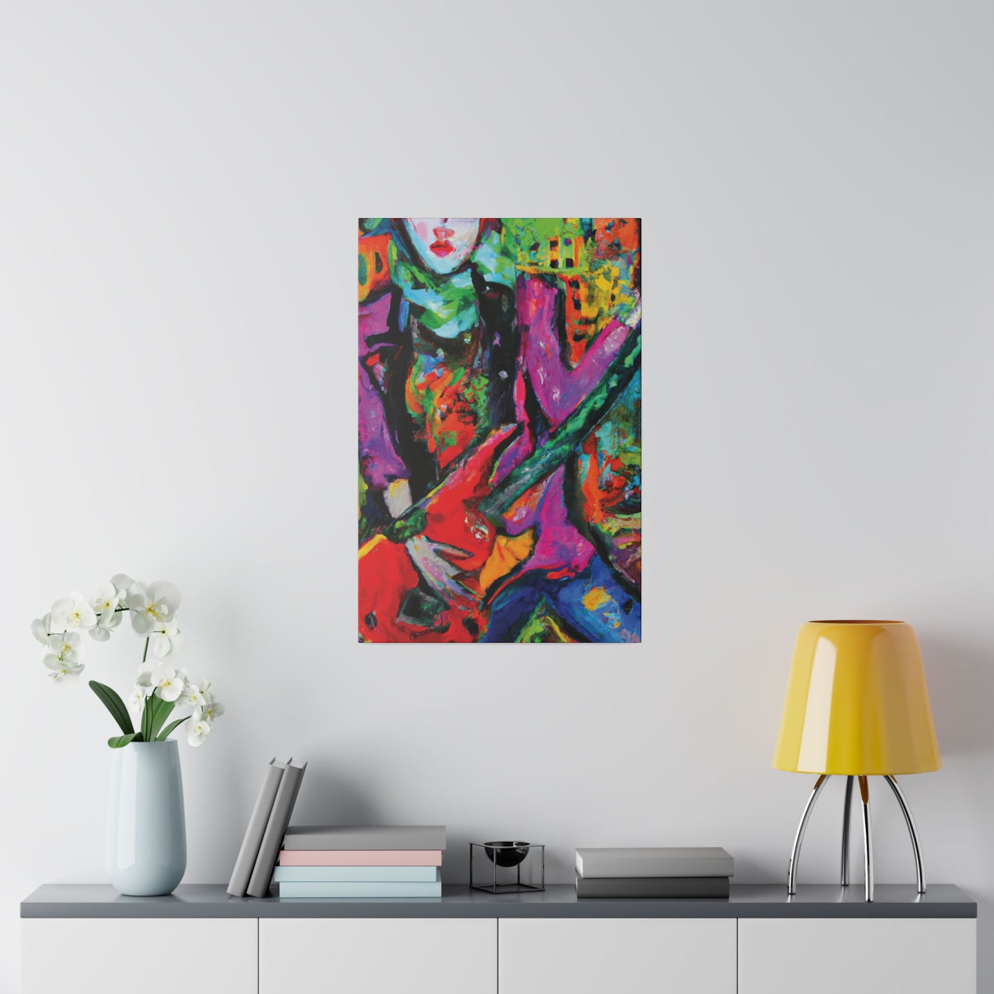 3861D - Rockstar Oil Painting Style Print | Poster | Home Decor | Wall Art | Music Art | Canvas
