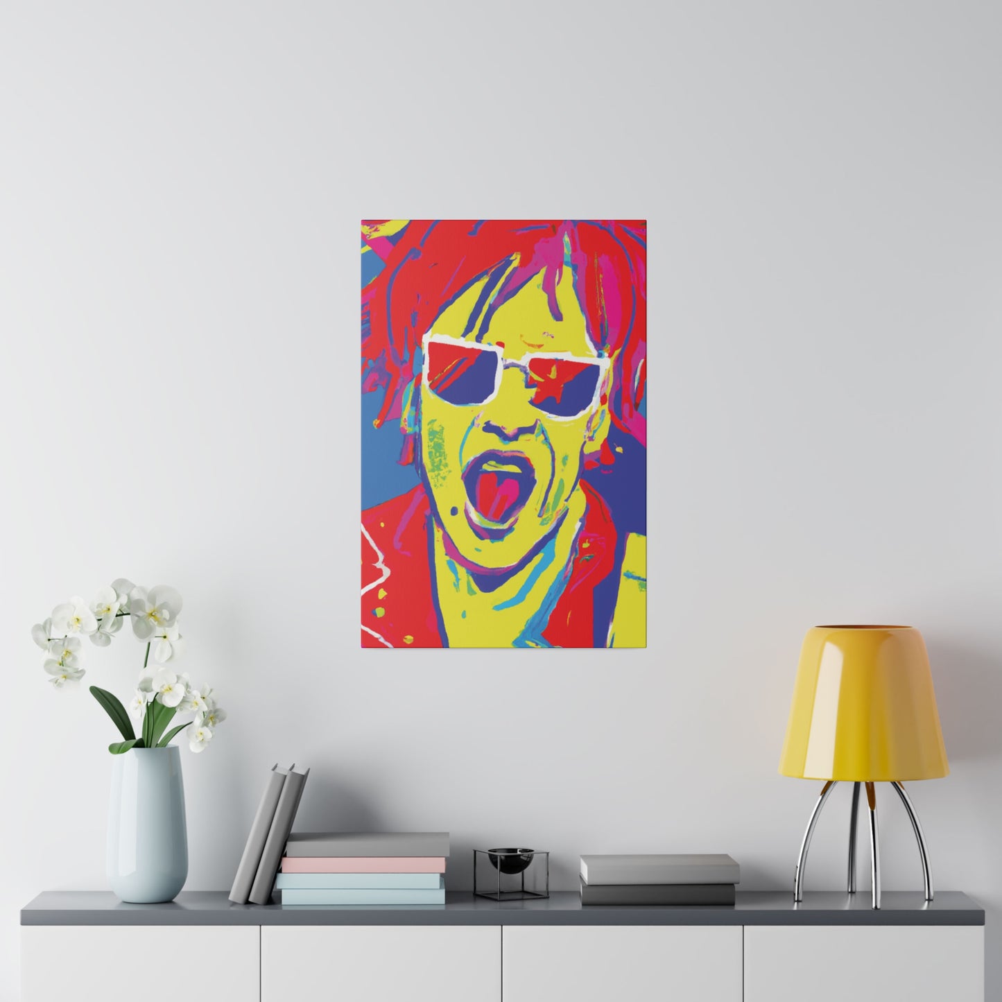 6706E - Rockstar Painting Print | Face | Abstract | Poster | Home Decor | Wall Art | Music Art | Canvas