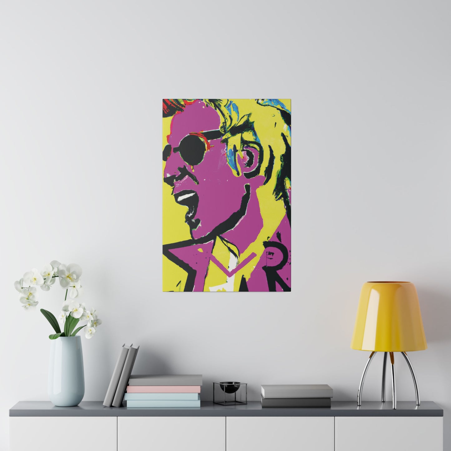 4532V - Rockstar Painting Print | Face | Abstract | Poster | Home Decor | Wall Art | Music Art | Canvas