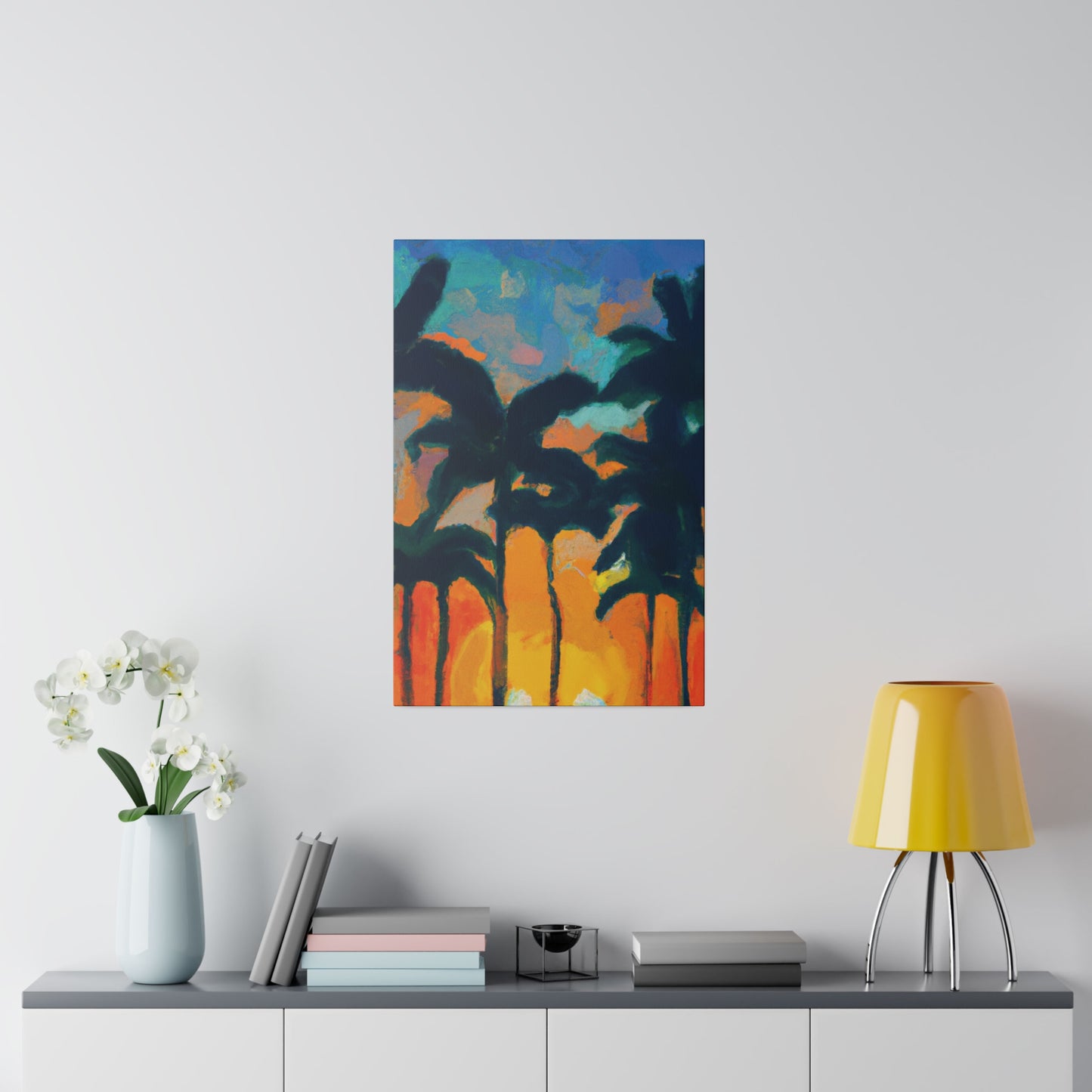 6877B - Miami Beach Sunset Painting Print | Miami | Beach | Sunset | Poster | Home Decor | Wall Art | Canvas