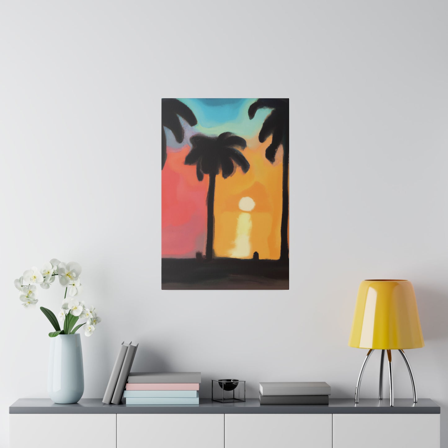 9529K - Miami Beach Sunset Painting Print | Miami | Beach | Sunset | Poster | Home Decor | Wall Art | Canvas