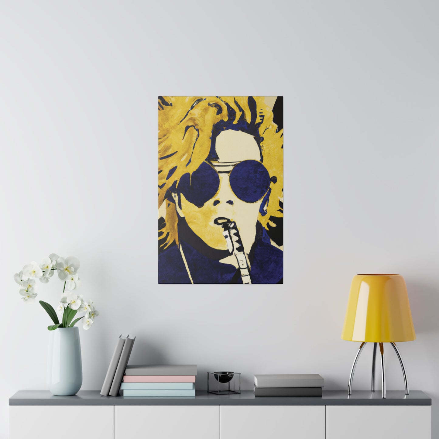 9592R - Rockstar Painting Print | Face | Abstract | Poster | Home Decor | Wall Art | Music Art | Canvas