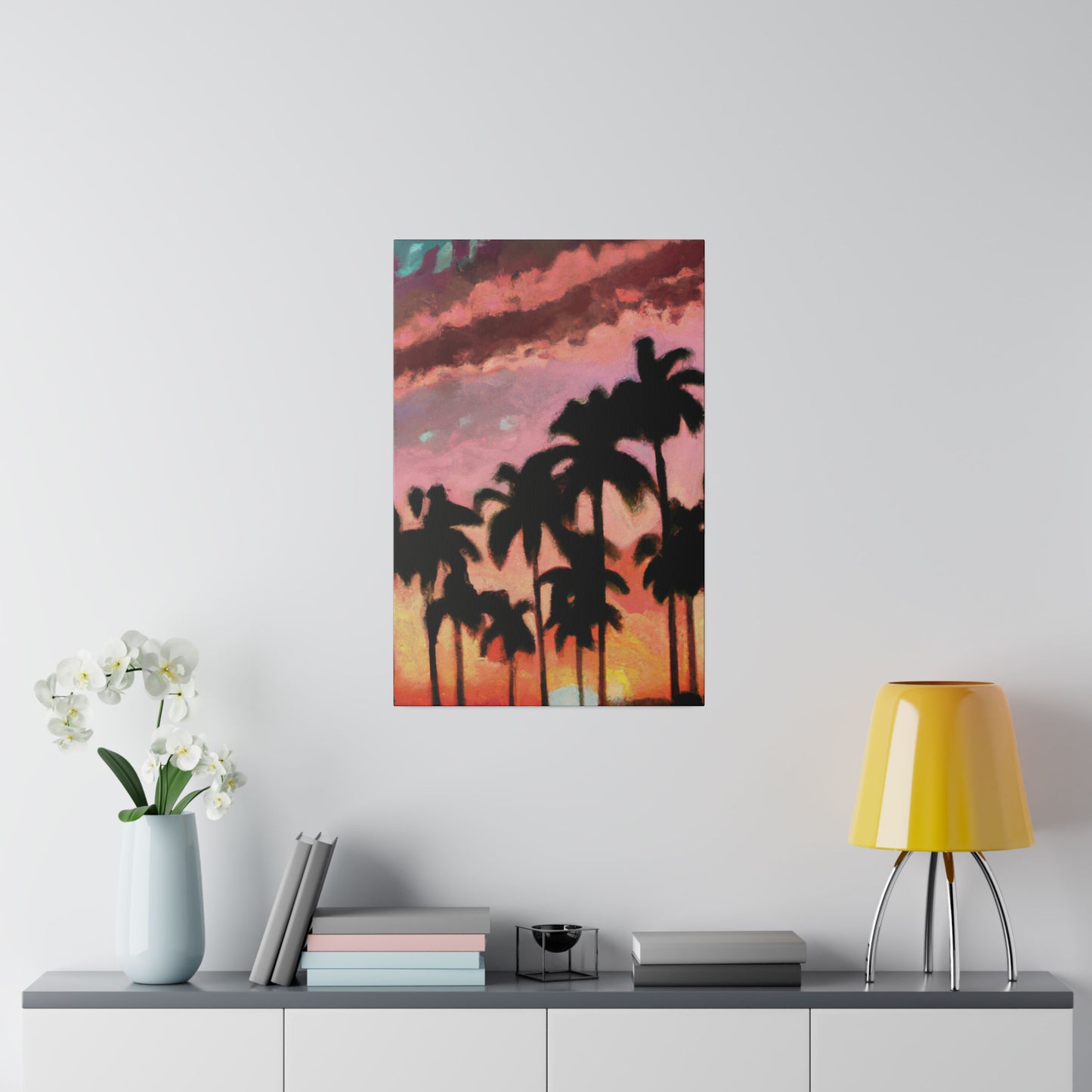 8559Q - Miami Beach Sunset Painting Print | Miami | Beach | Sunset | Poster | Home Decor | Wall Art | Canvas