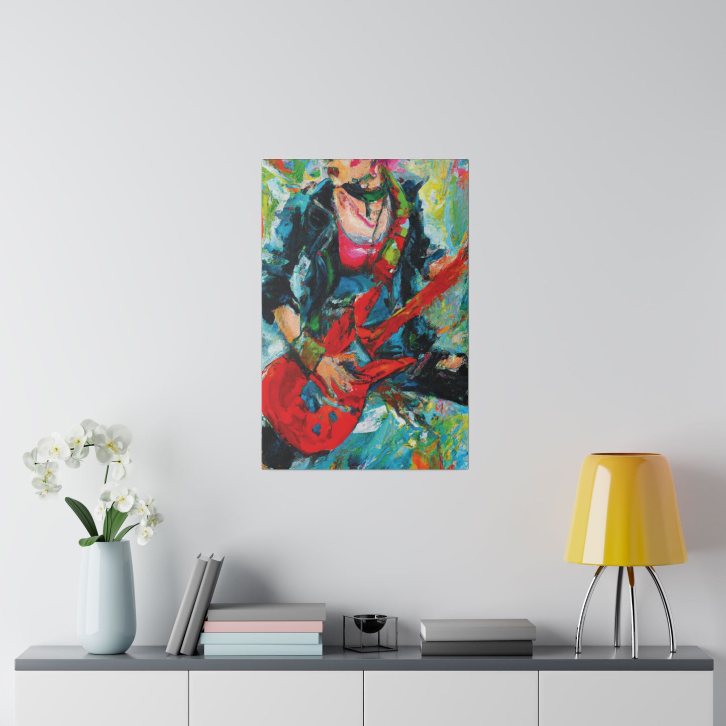 7746Y - Rockstar Oil Painting Style Print | Poster | Home Decor | Wall Art | Music Art | Canvas