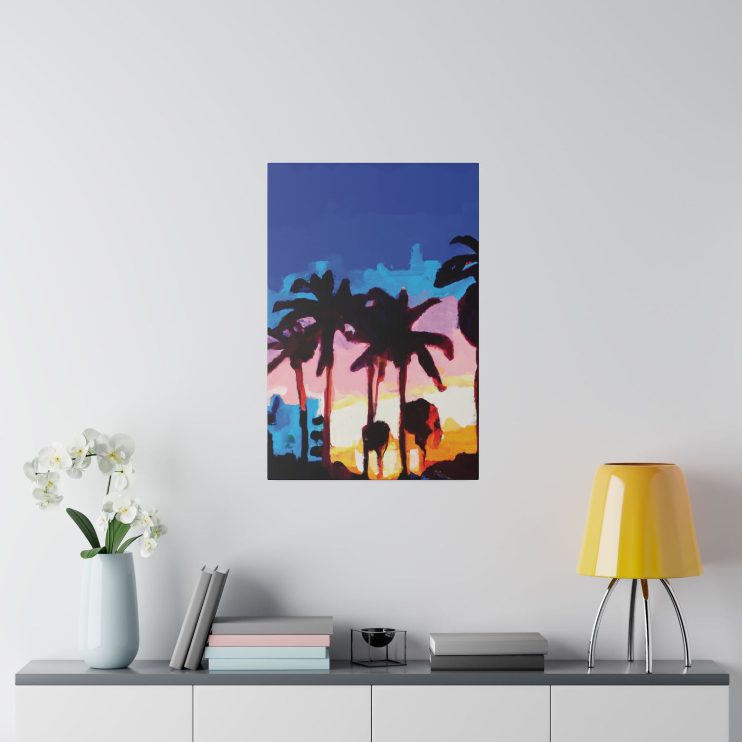 9453C - Miami Beach Sunset Painting Print | Miami | Beach | Sunset | Poster | Home Decor | Wall Art | Canvas