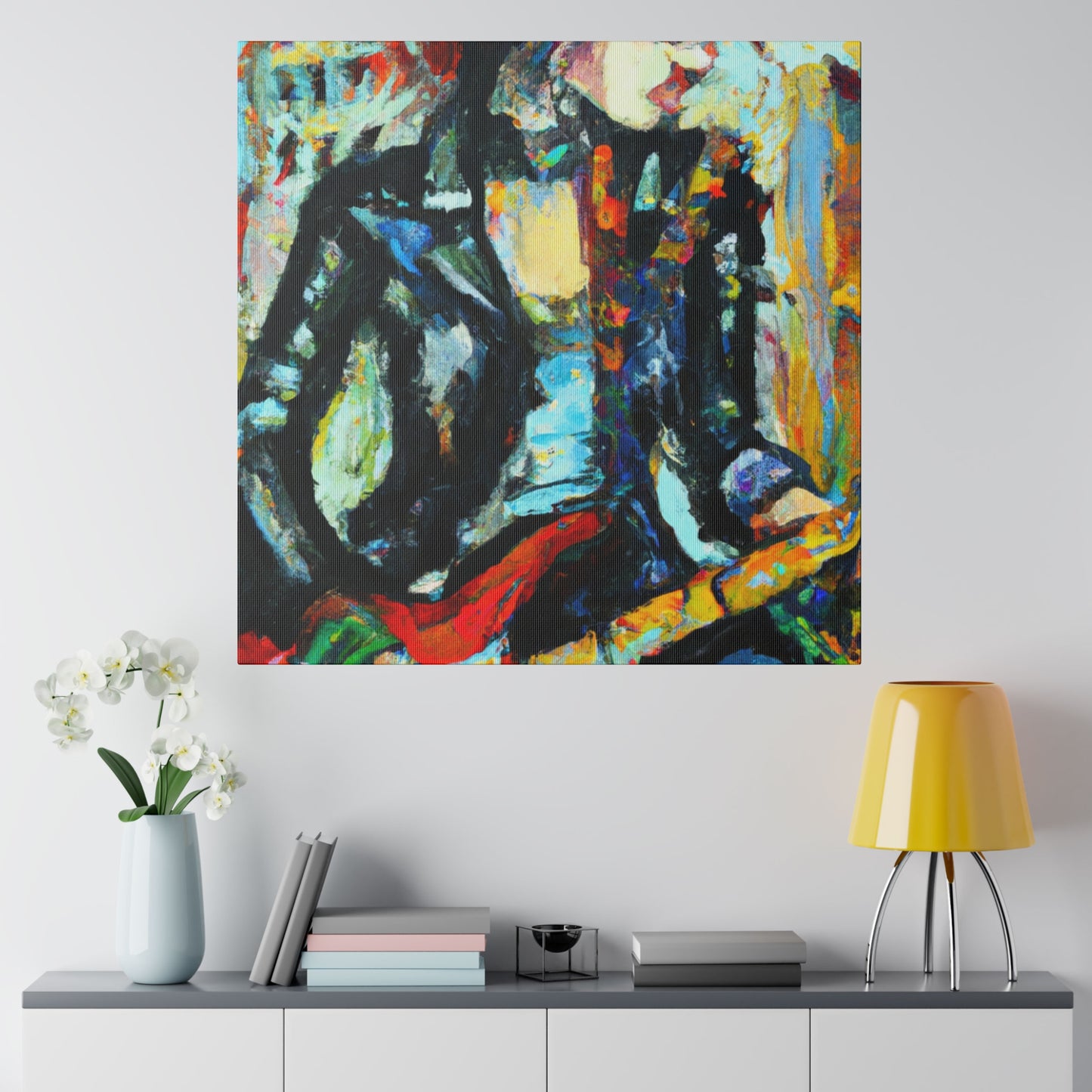 5127K - Rockstar Oil Painting Style Print | Poster | Home Decor | Wall Art | Music Art | Canvas