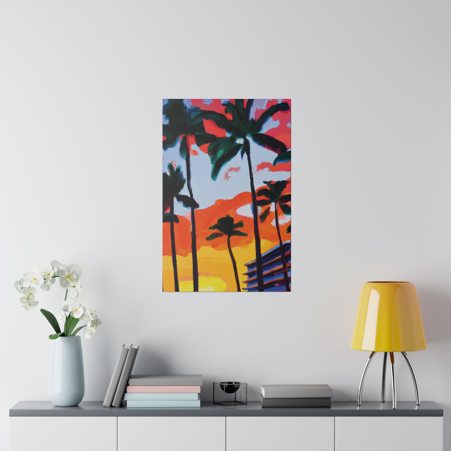 2741Q - Miami Beach Sunset Painting Print | Miami | Beach | Sunset | Poster | Home Decor | Wall Art | Canvas