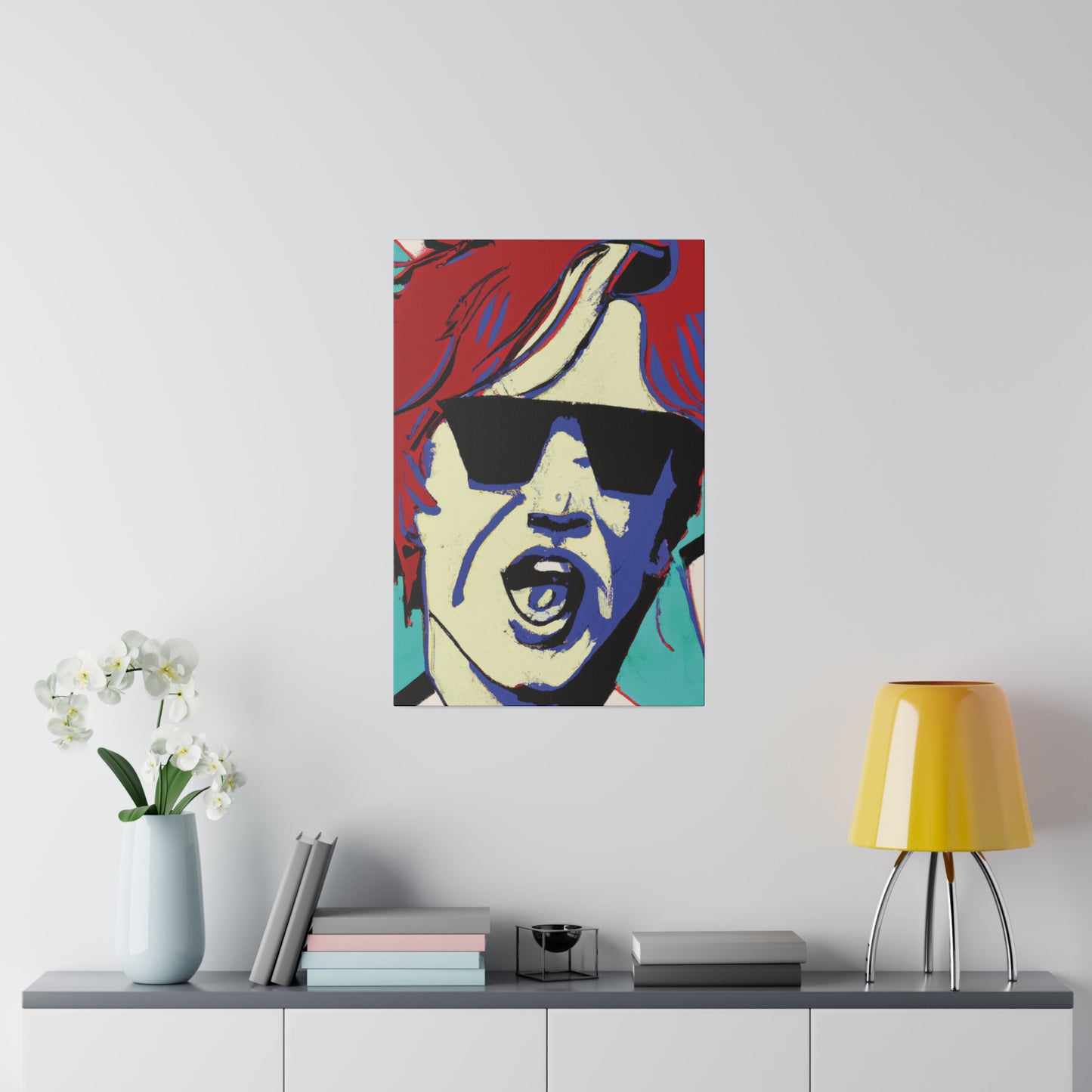 3245Z - Rockstar Painting Print | Face | Abstract | Poster | Home Decor | Wall Art | Music Art | Canvas