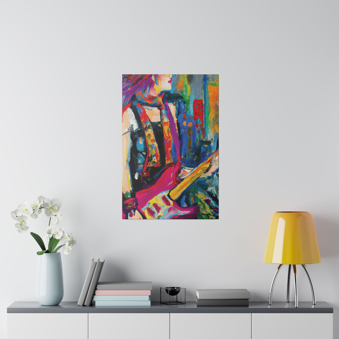 9798G - Rockstar Oil Painting Style Print | Poster | Home Decor | Wall Art | Music Art | Canvas