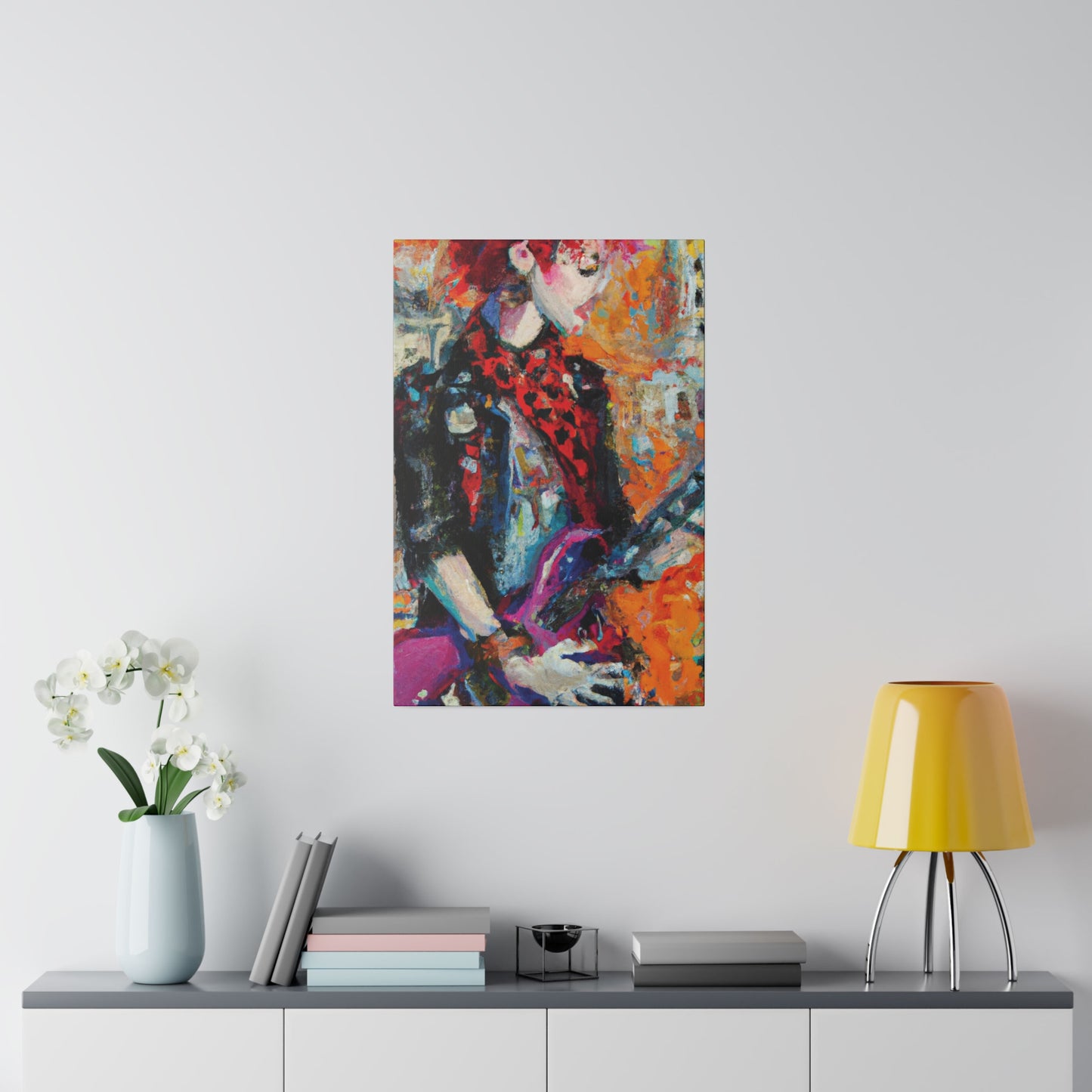 9348Q - Rockstar Oil Painting Style Print | Poster | Home Decor | Wall Art | Music Art | Canvas