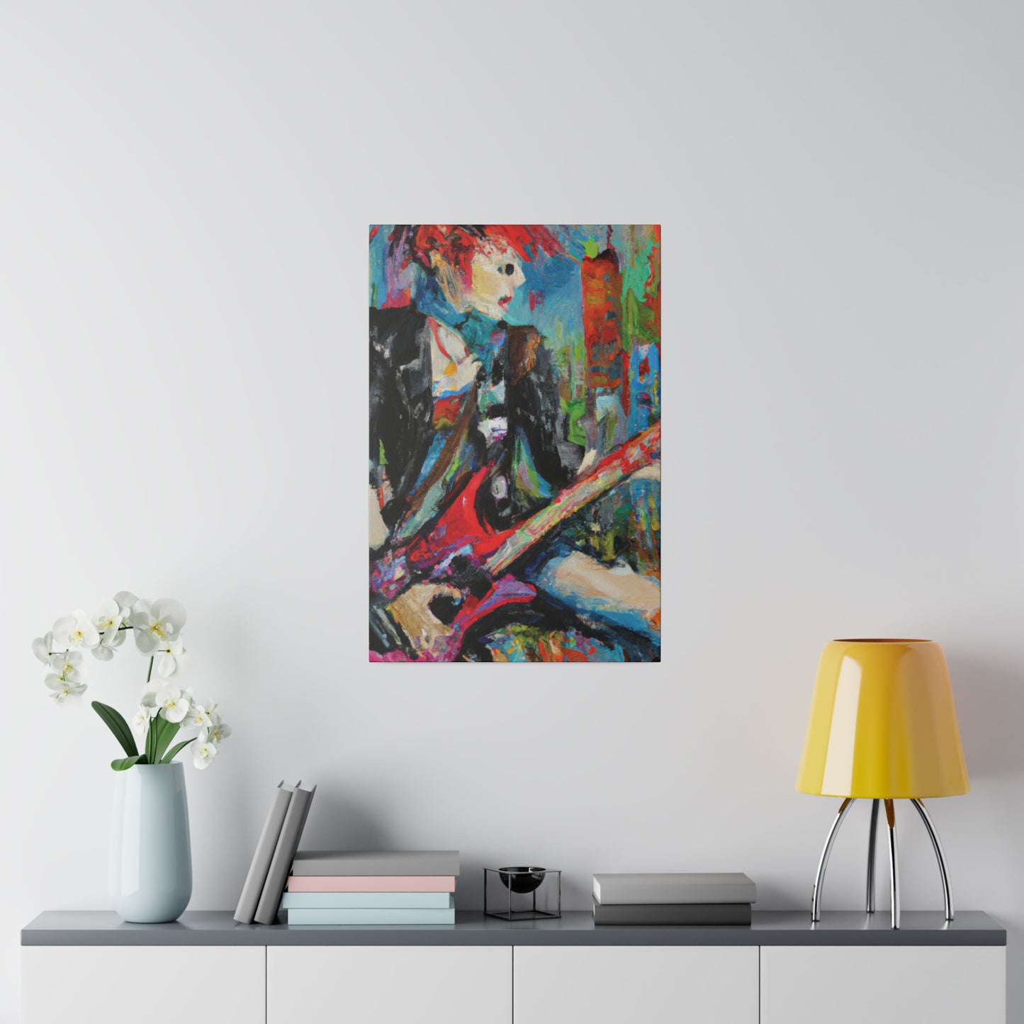 9327D - Rockstar Oil Painting Style Print | Poster | Home Decor | Wall Art | Music Art | Canvas