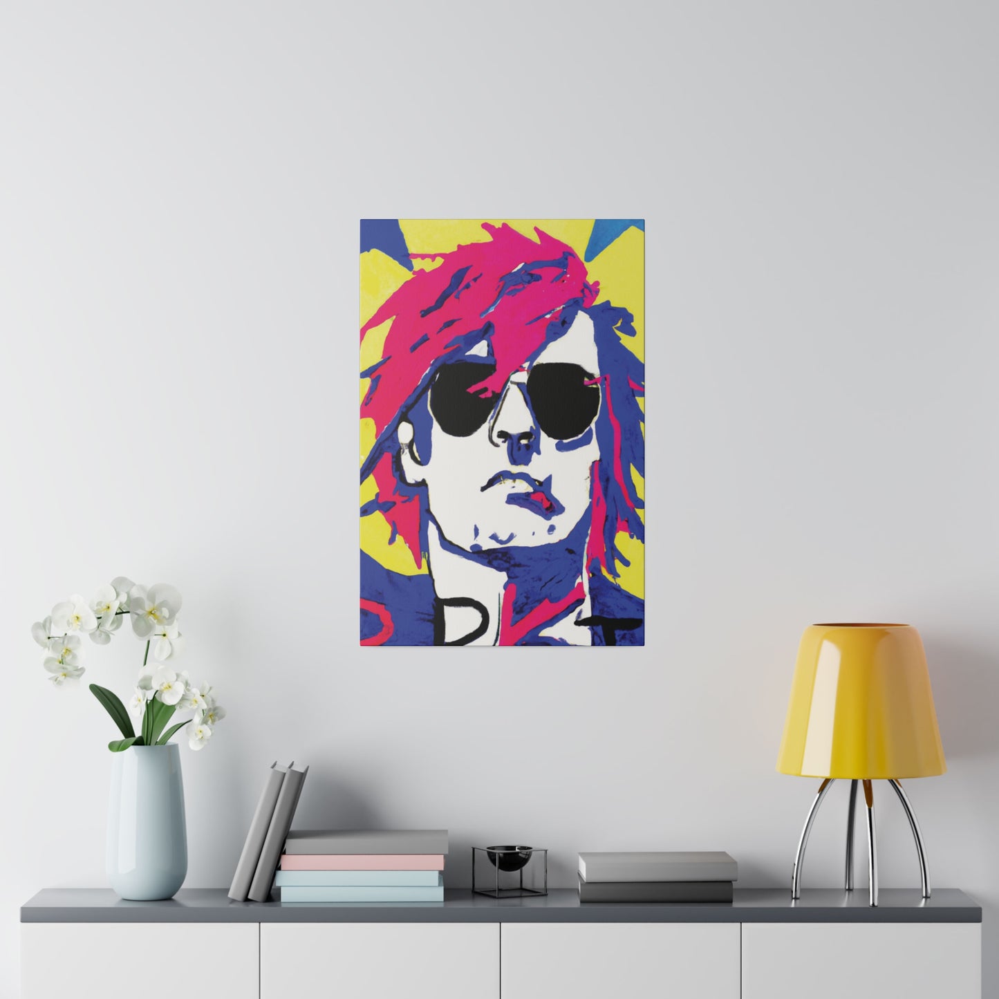 9154U - Rockstar Painting Print | Face | Abstract | Poster | Home Decor | Wall Art | Music Art | Canvas