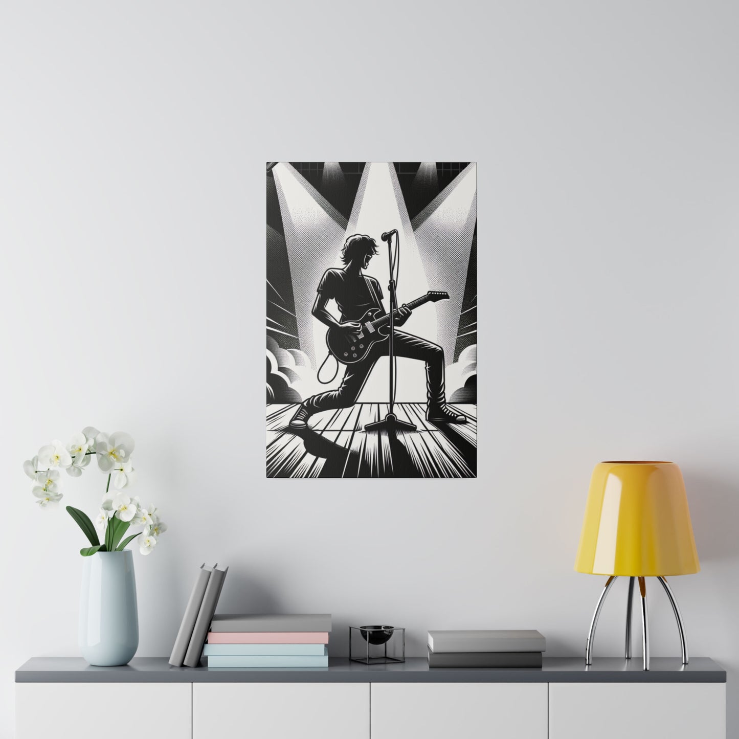 4821J - music art work, rockstar gifts, musician gift ideas, guitar art work, guitar artwork, guitar wall art canvas, playing guitar, decor