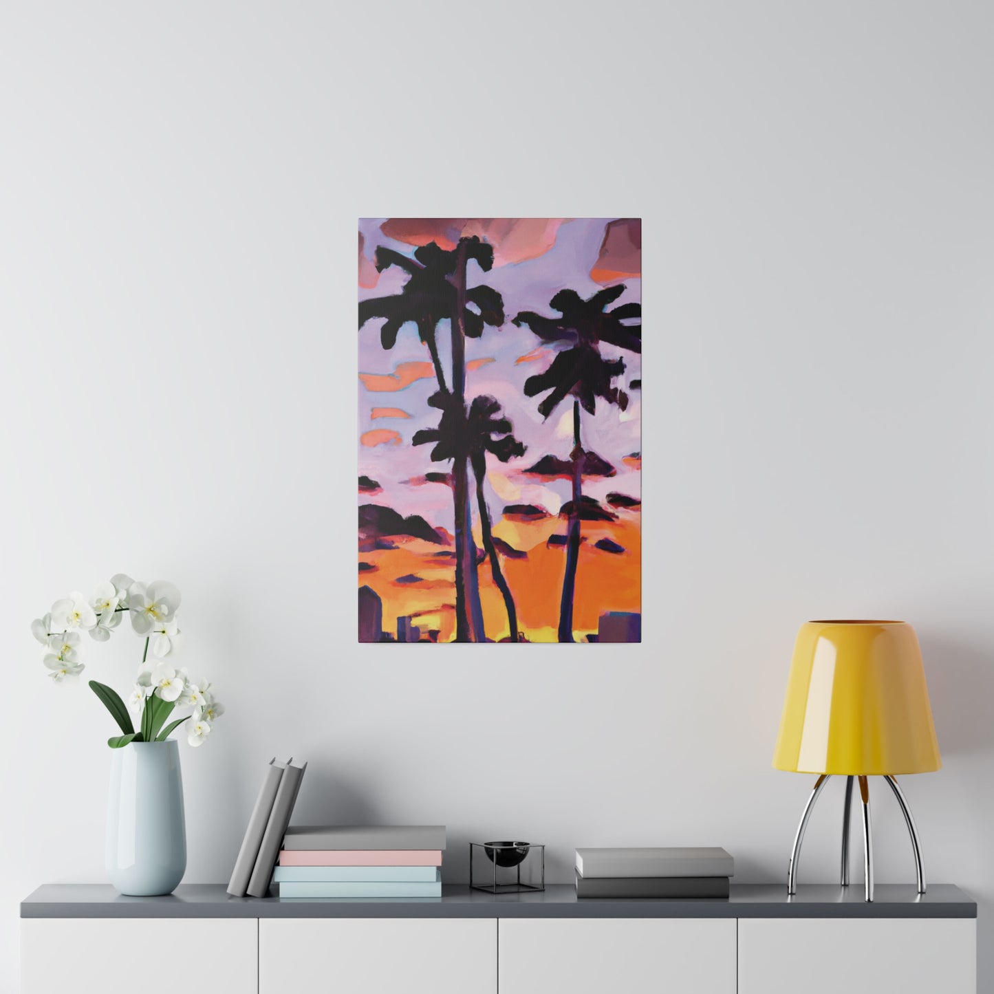 6115I - Miami Beach Sunset Painting Print | Miami | Beach | Sunset | Poster | Home Decor | Wall Art | Canvas
