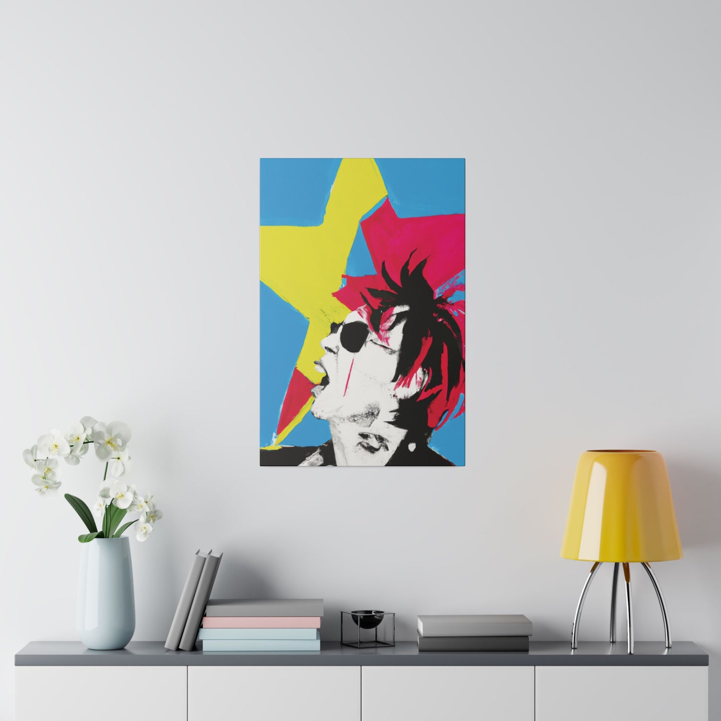 7179X - Rockstar Painting Print | Face | Abstract | Poster | Home Decor | Wall Art | Music Art | Canvas