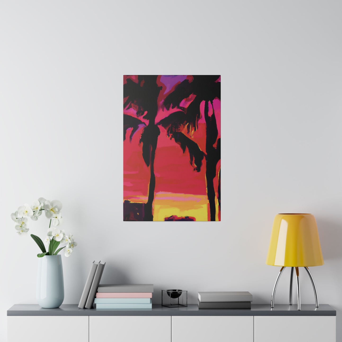 3182A - Miami Beach Sunset Painting Print | Miami | Beach | Sunset | Poster | Home Decor | Wall Art | Canvas