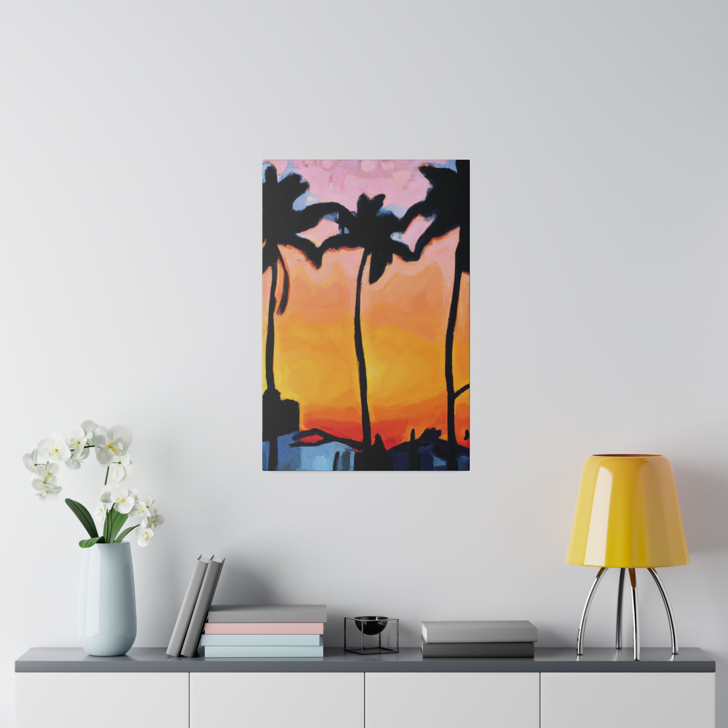 9545F - Miami Beach Sunset Painting Print | Miami | Beach | Sunset | Poster | Home Decor | Wall Art | Canvas