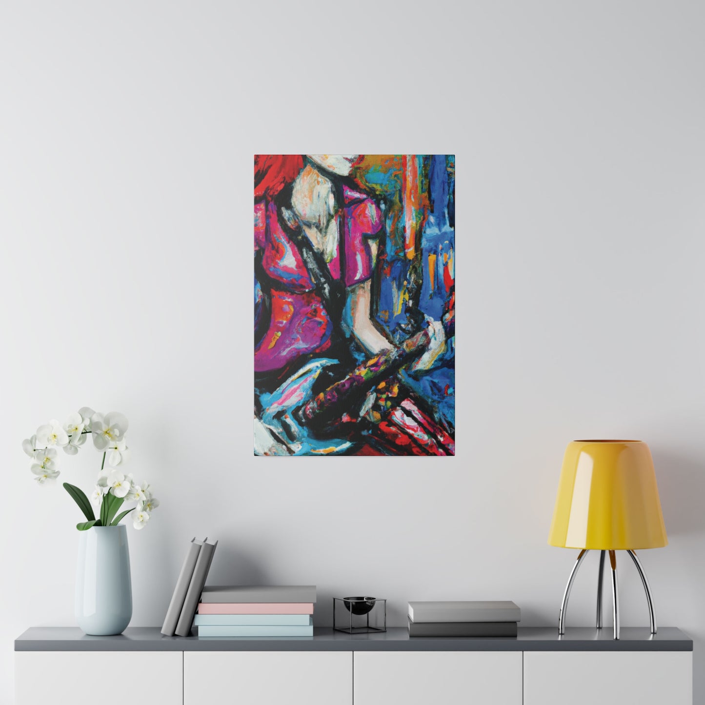 7166C - Rockstar Oil Painting Style Print | Poster | Home Decor | Wall Art | Music Art | Canvas