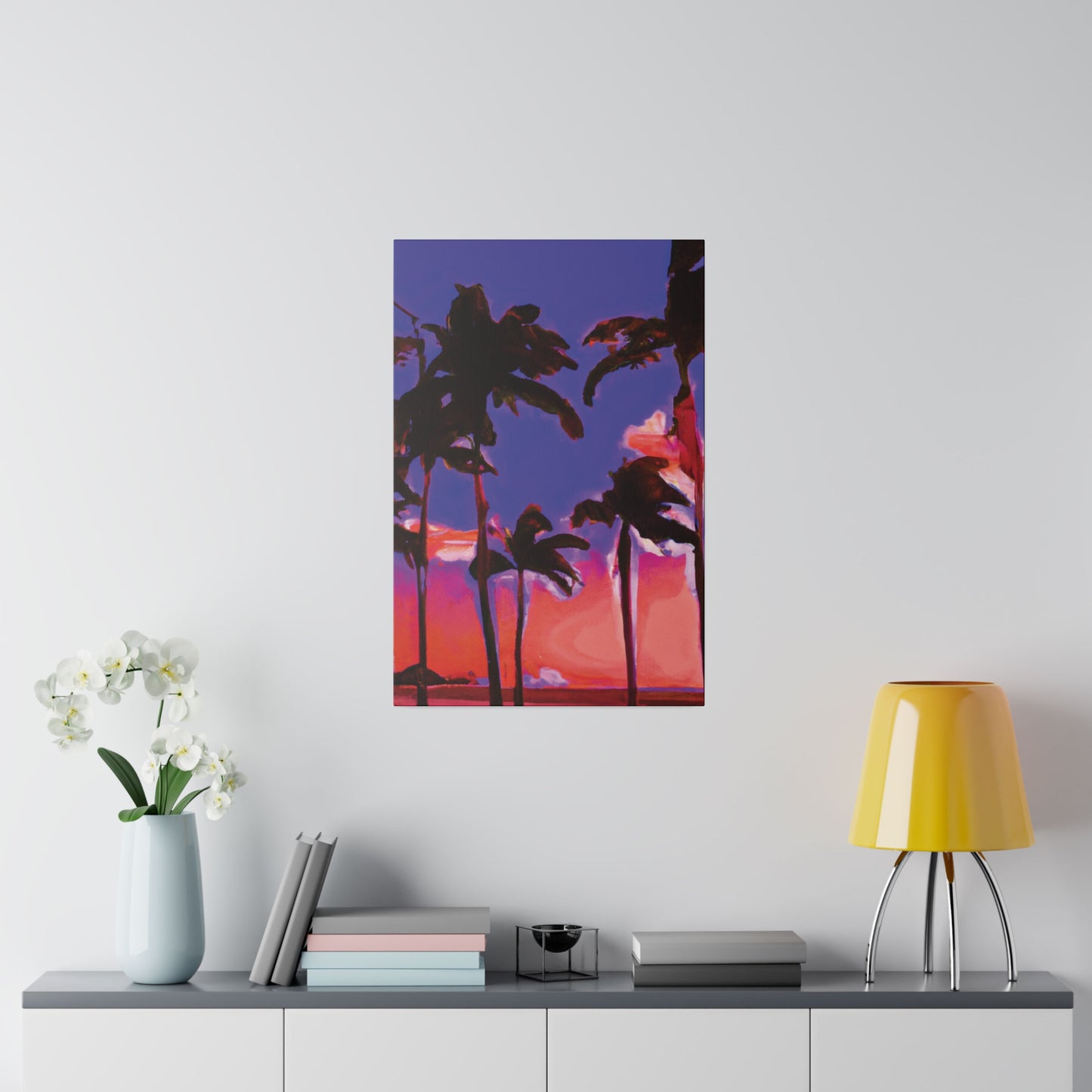 1387K - Miami Beach Sunset Painting Print | Miami | Beach | Sunset | Poster | Home Decor | Wall Art | Canvas