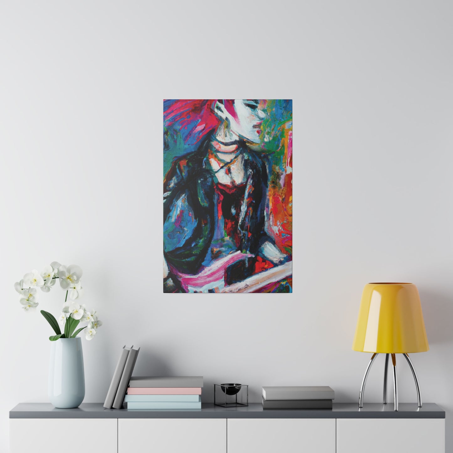 9560L - Rockstar Oil Painting Style Print | Poster | Home Decor | Wall Art | Music Art | Canvas