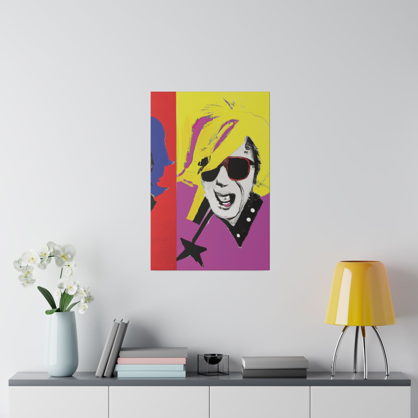 4572X - Rockstar Painting Print | Face | Abstract | Poster | Home Decor | Wall Art | Music Art | Canvas