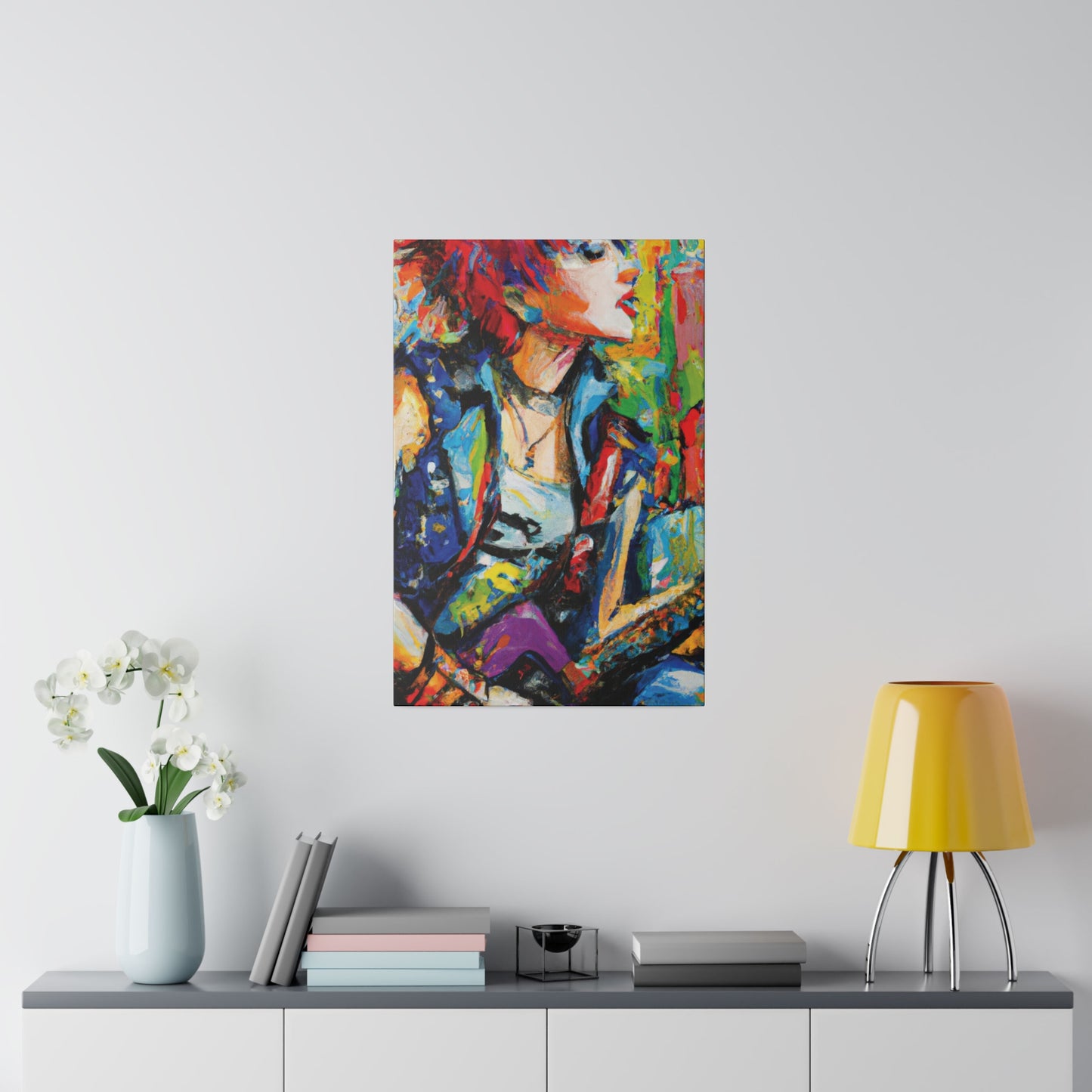 1135V - Rockstar Oil Painting Style Print | Poster | Home Decor | Wall Art | Music Art | Canvas