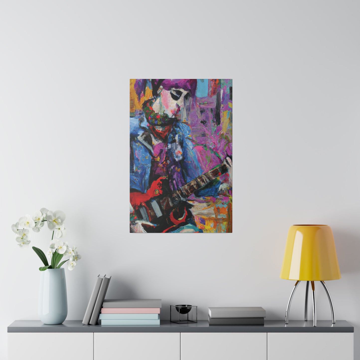 9210O - Rockstar Oil Painting Style Print | Poster | Home Decor | Wall Art | Music Art | Canvas