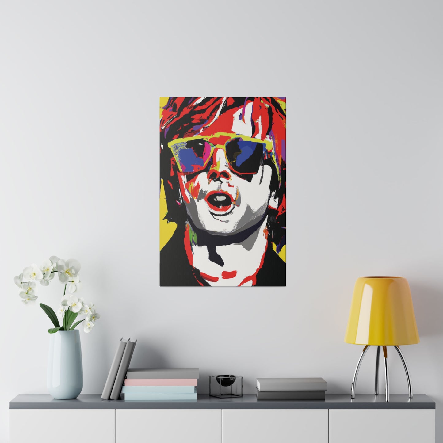 7337F - Rockstar Painting Print | Face | Abstract | Poster | Home Decor | Wall Art | Music Art | Canvas