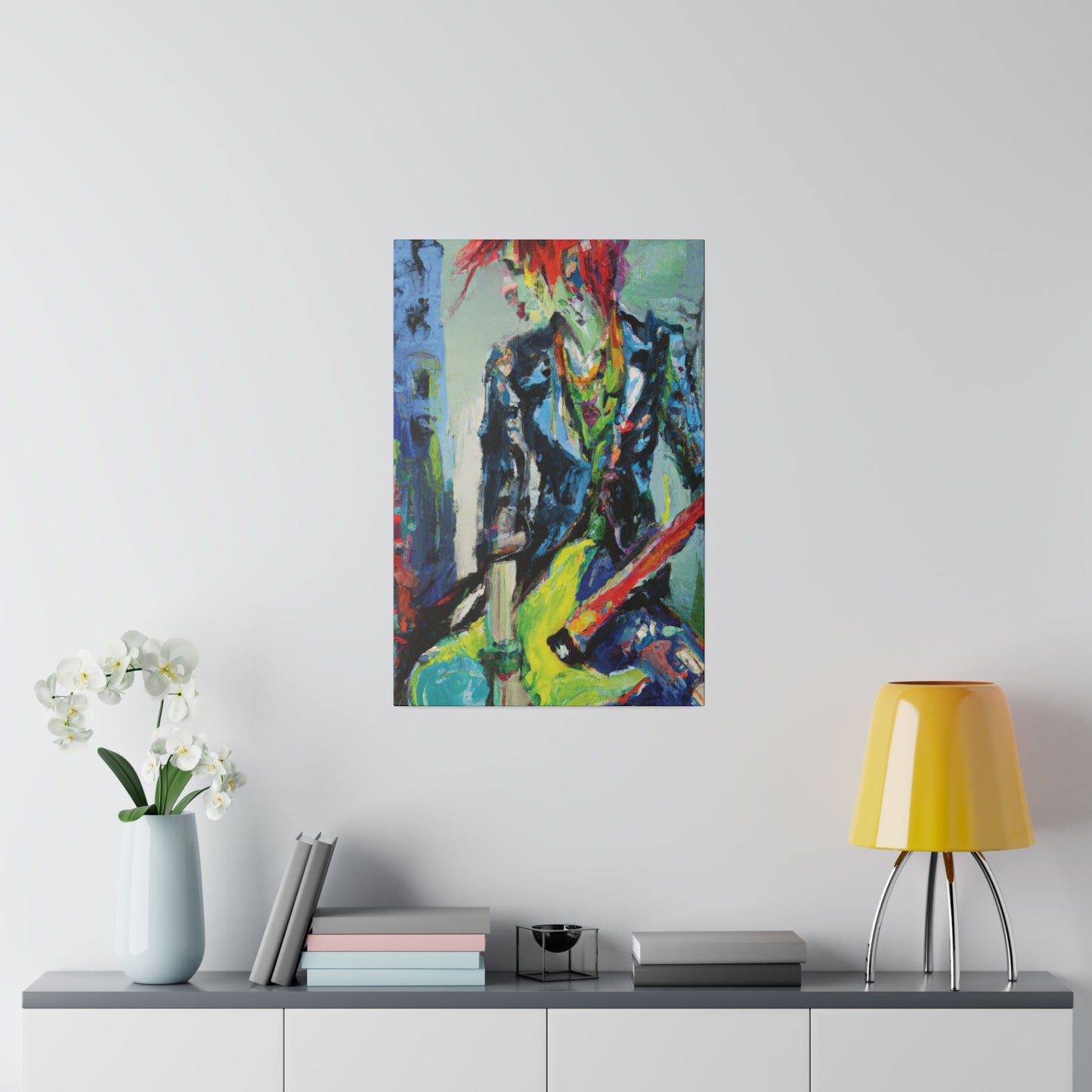 5111Y - Rockstar Oil Painting Style Print | Poster | Home Decor | Wall Art | Music Art | Canvas