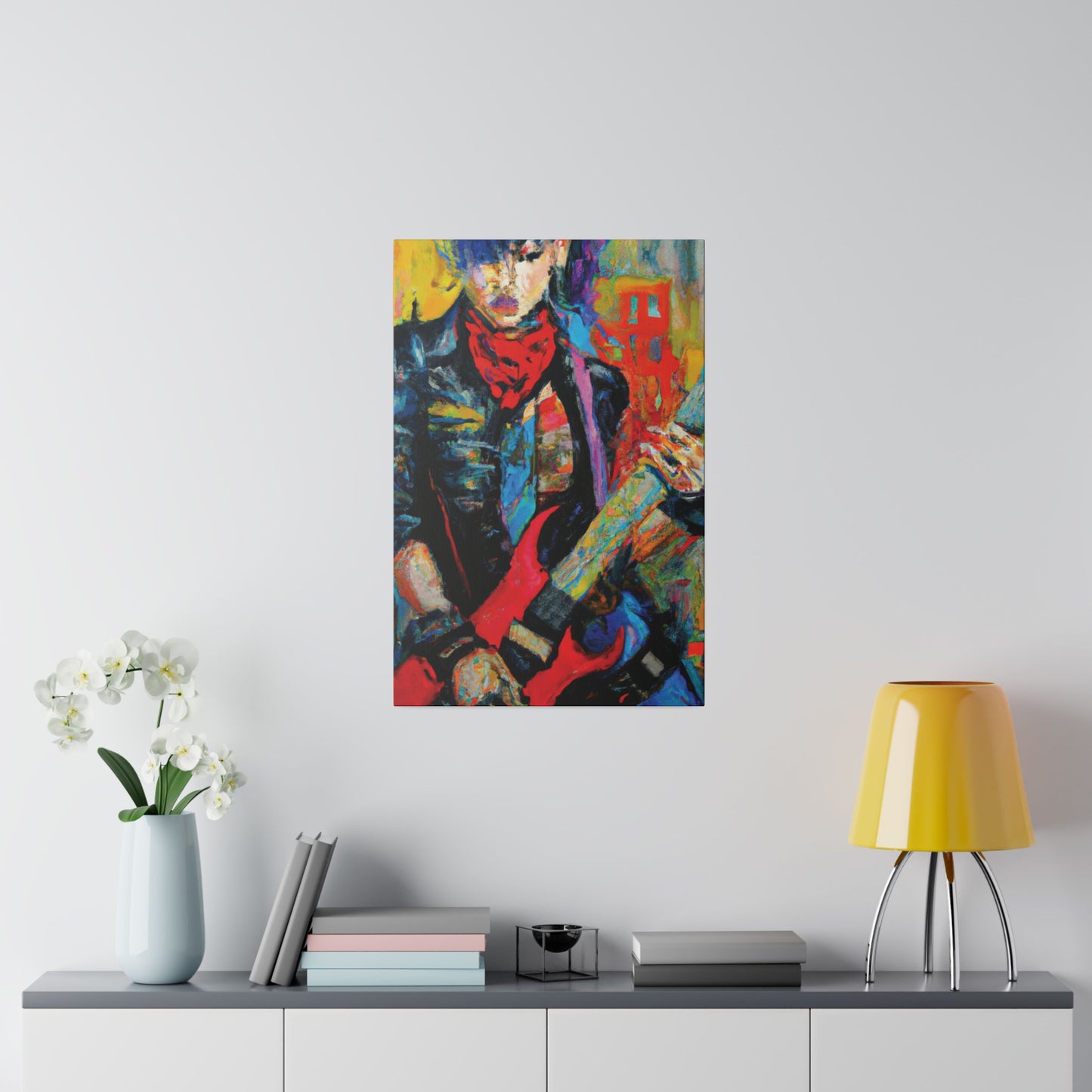 8732A - Rockstar Oil Painting Style Print | Poster | Home Decor | Wall Art | Music Art | Canvas