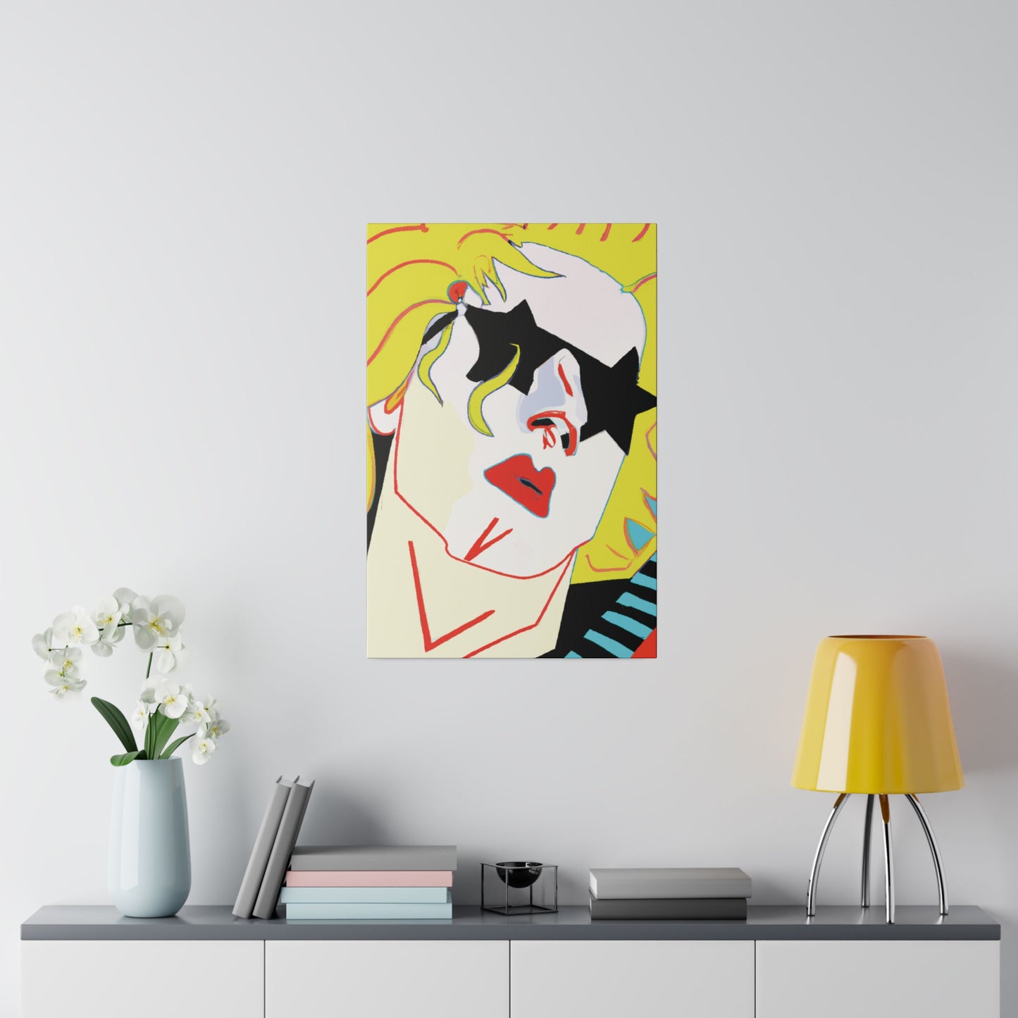 9042C - Rockstar Painting Print | Face | Abstract | Poster | Home Decor | Wall Art | Music Art | Canvas