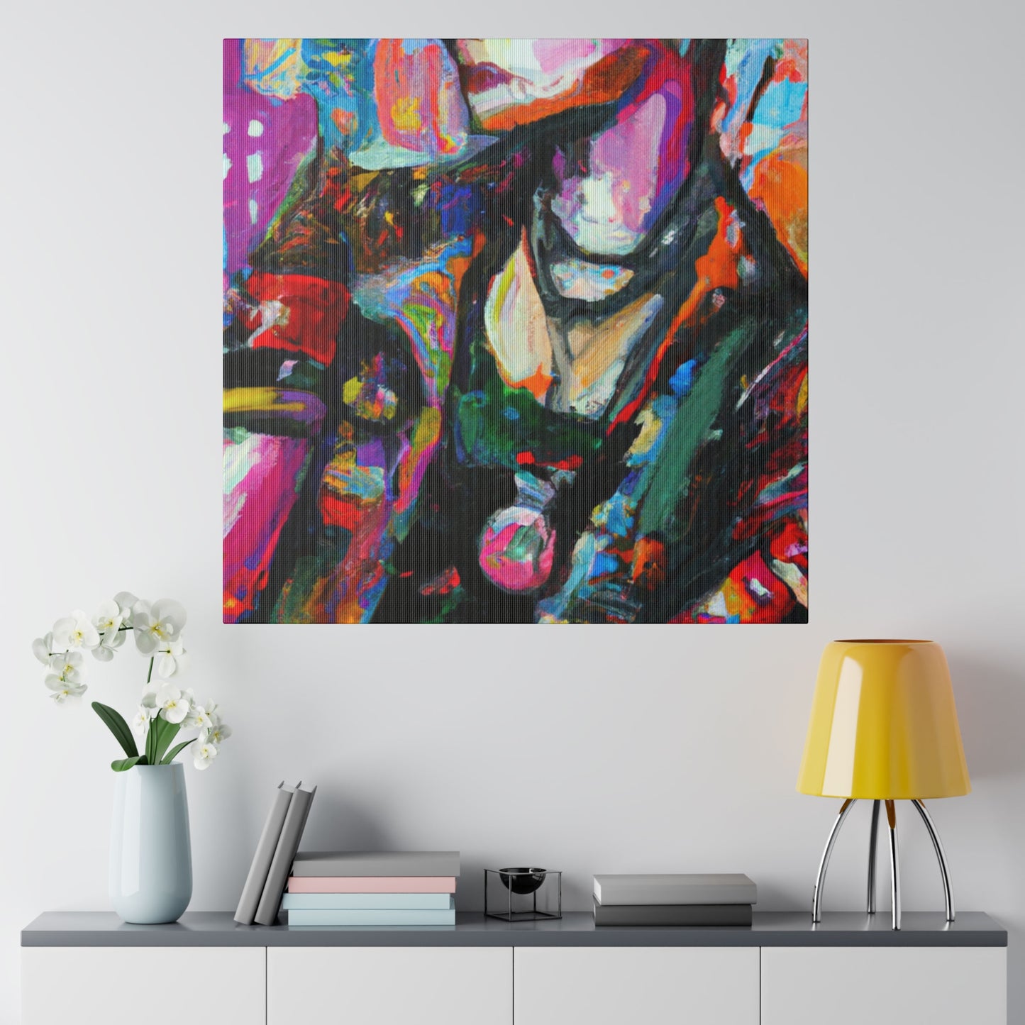 9392B - Rockstar Oil Painting Style Print | Poster | Home Decor | Wall Art | Music Art | Canvas