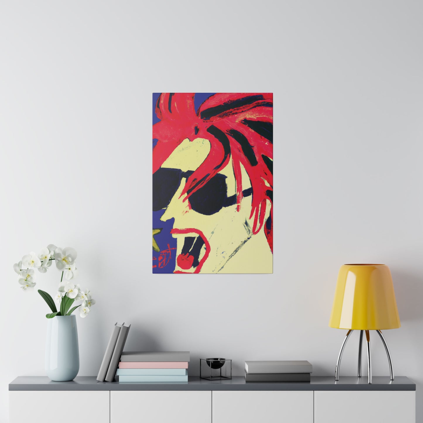 8409V - Rockstar Painting Print | Face | Abstract | Poster | Home Decor | Wall Art | Music Art | Canvas
