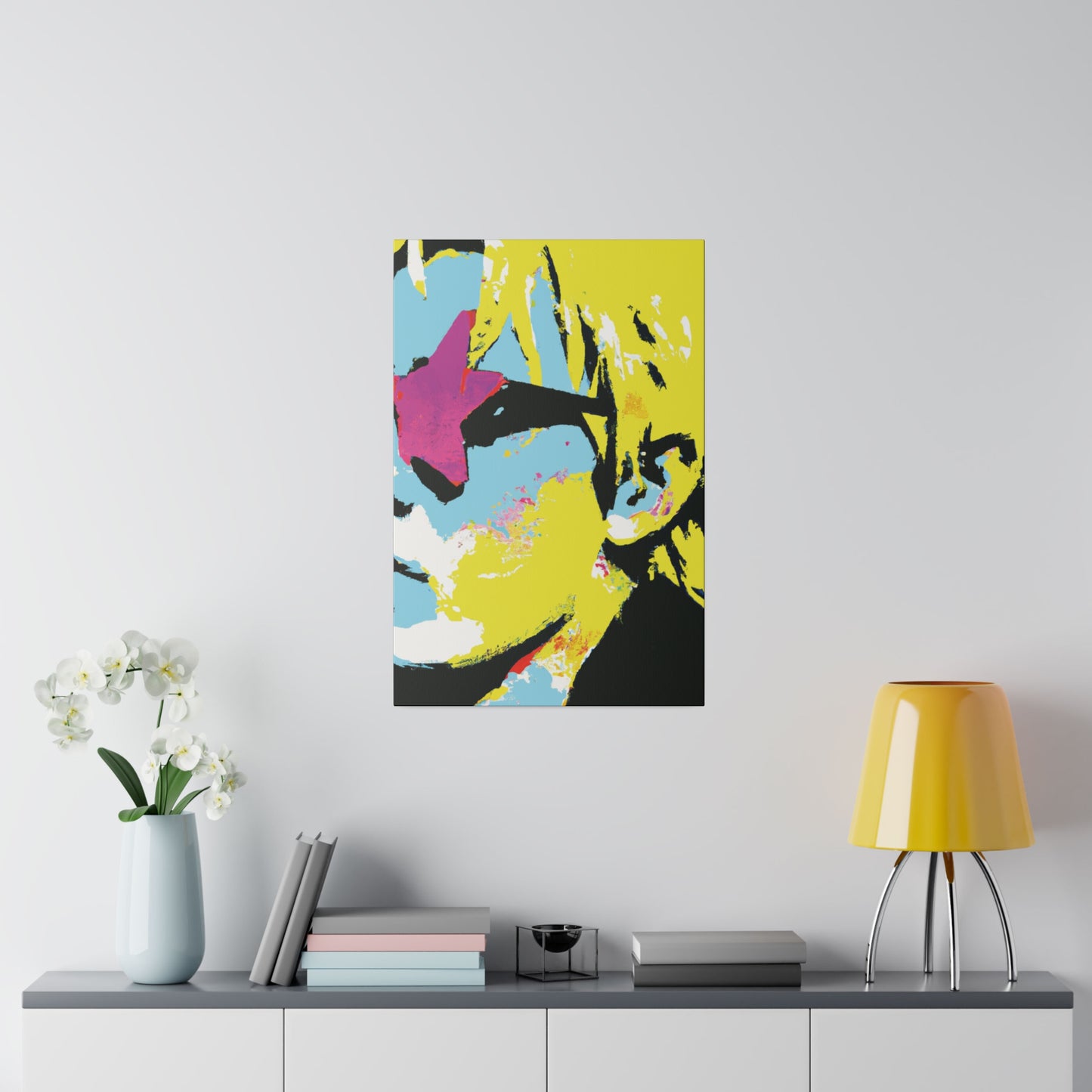 9421U - Rockstar Painting Print | Face | Abstract | Poster | Home Decor | Wall Art | Music Art | Canvas
