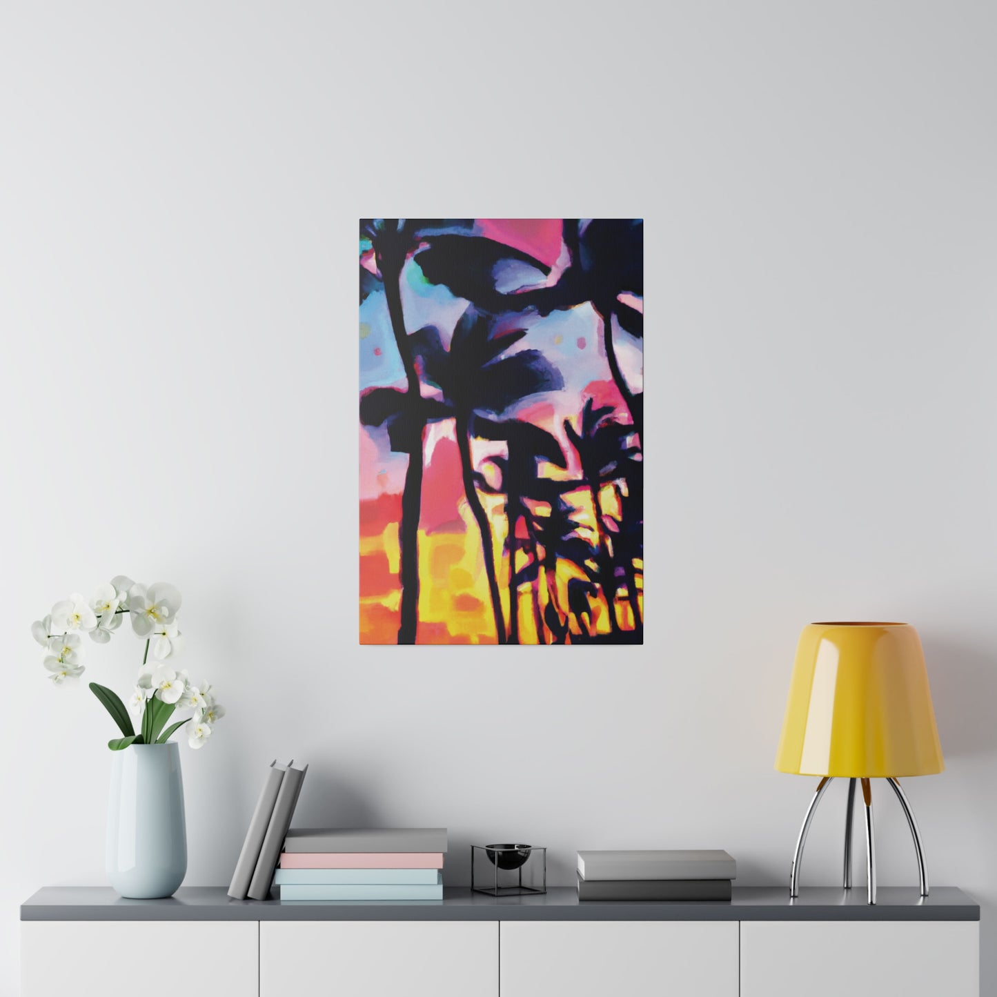 2637V - Miami Beach Sunset Painting Print | Miami | Beach | Sunset | Poster | Home Decor | Wall Art | Canvas