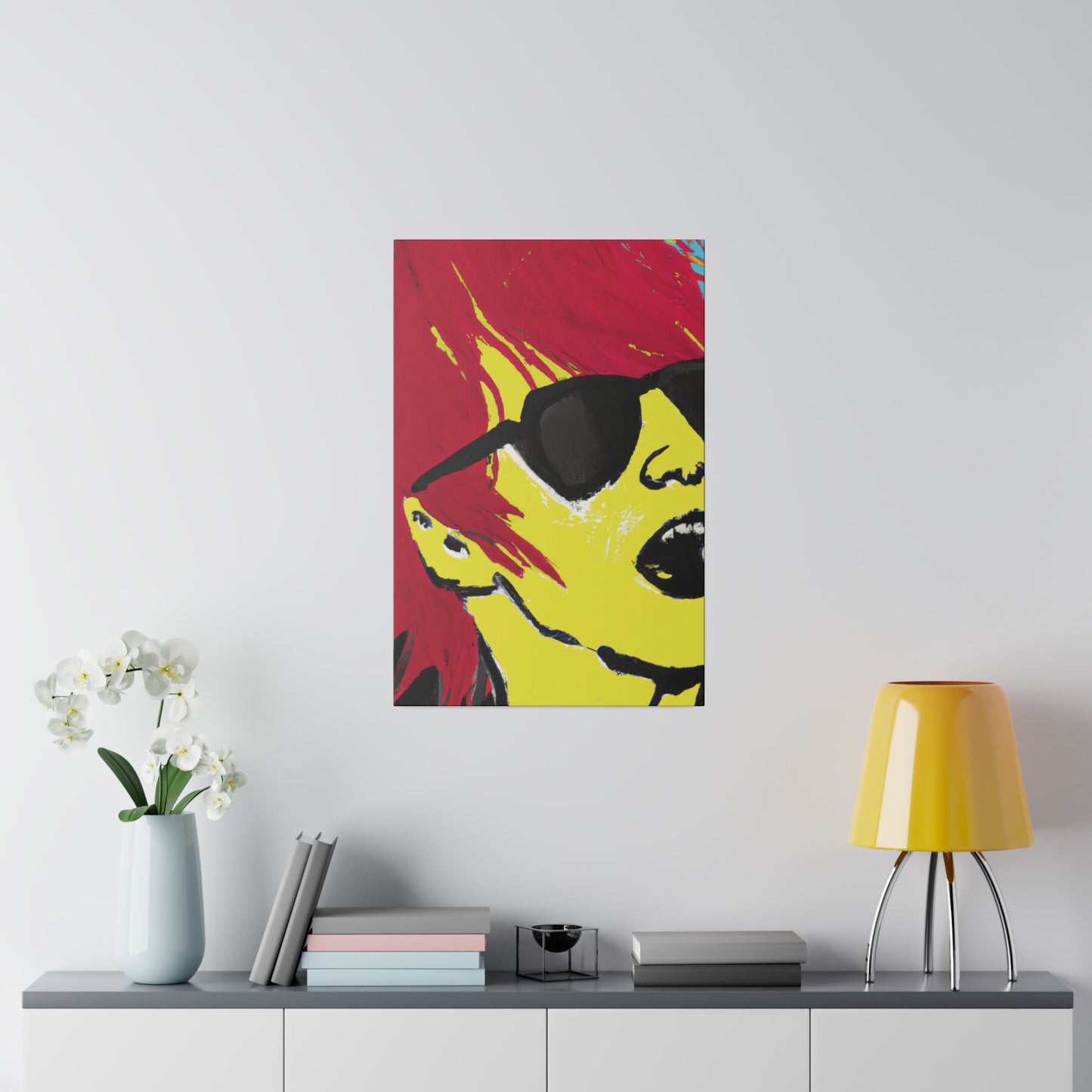 4788K - Rockstar Painting Print | Face | Abstract | Poster | Home Decor | Wall Art | Music Art | Canvas