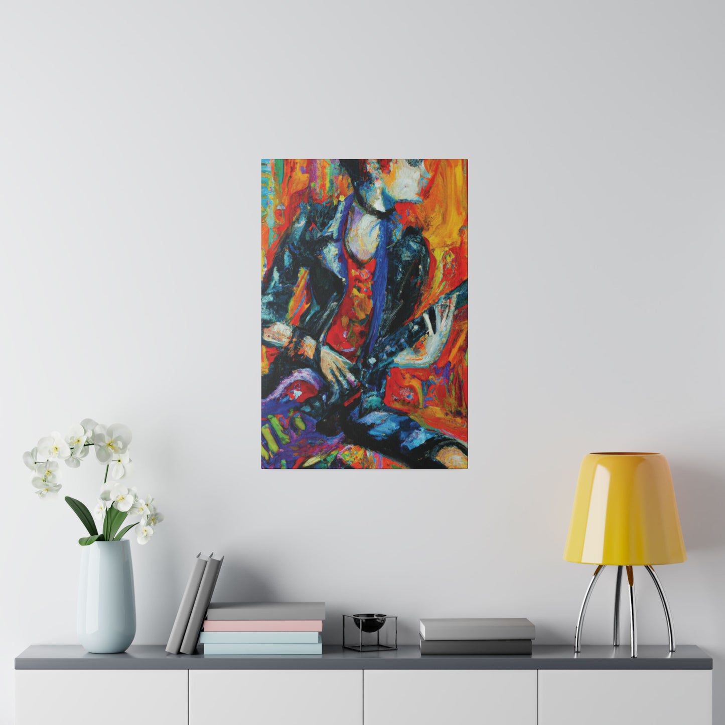 7348F - Rockstar Oil Painting Style Print | Poster | Home Decor | Wall Art | Music Art | Canvas