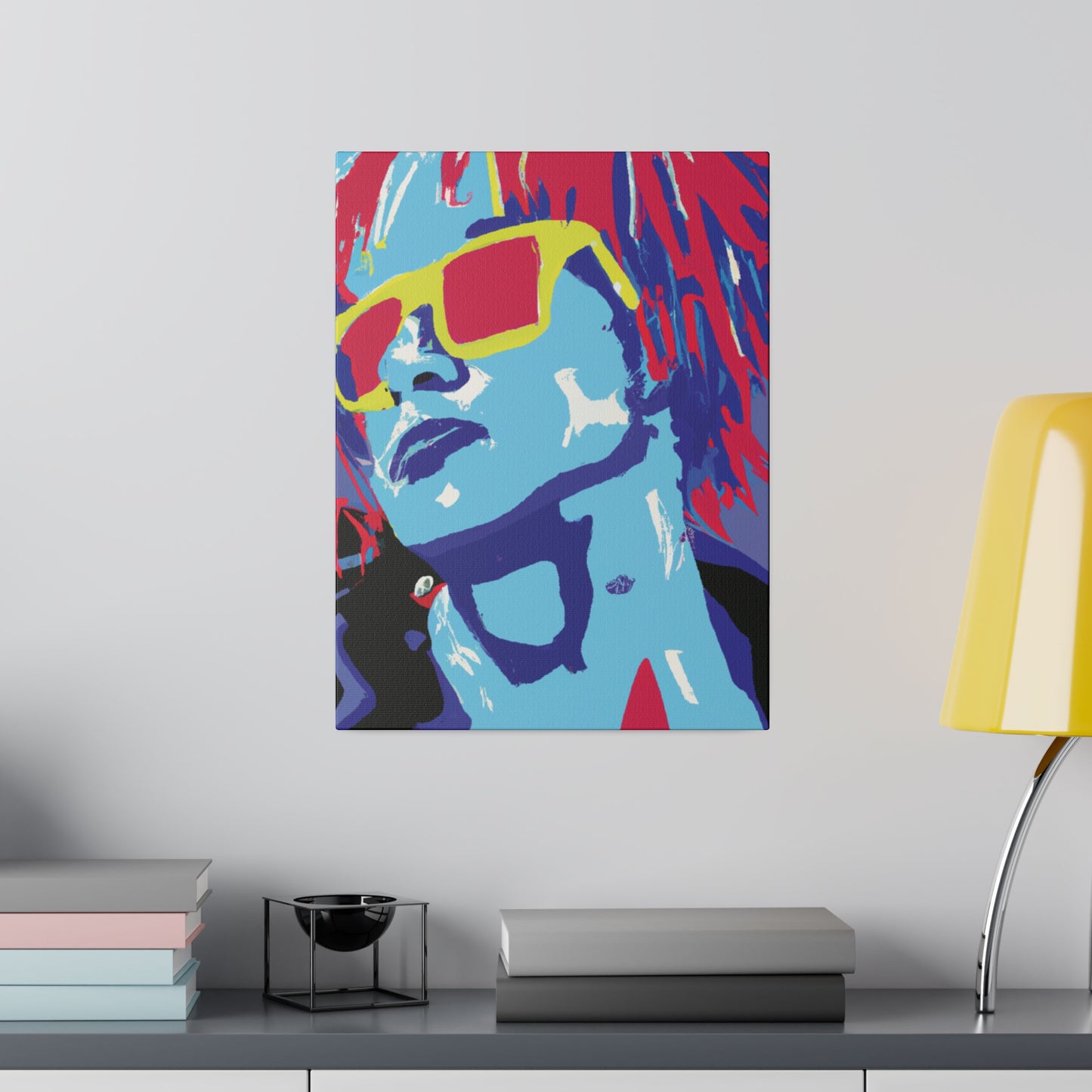 8377T - Rockstar Painting Print | Face | Abstract | Poster | Home Decor | Wall Art | Music Art | Canvas