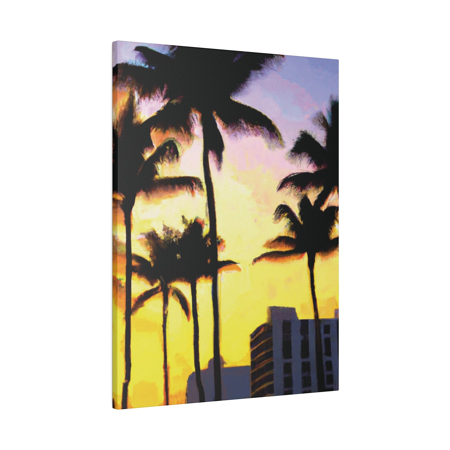 9691V - Miami Beach Sunset Painting Print | Miami | Beach | Sunset | Poster | Home Decor | Wall Art | Canvas