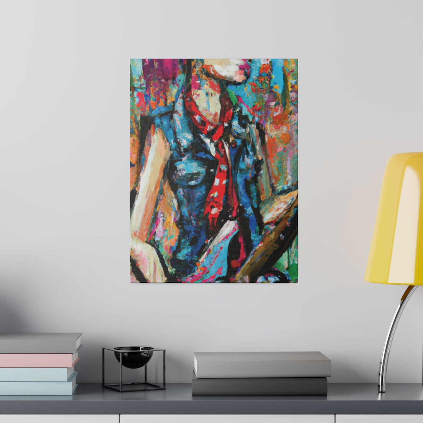 9405R - Rockstar Oil Painting Style Print | Poster | Home Decor | Wall Art | Music Art | Canvas