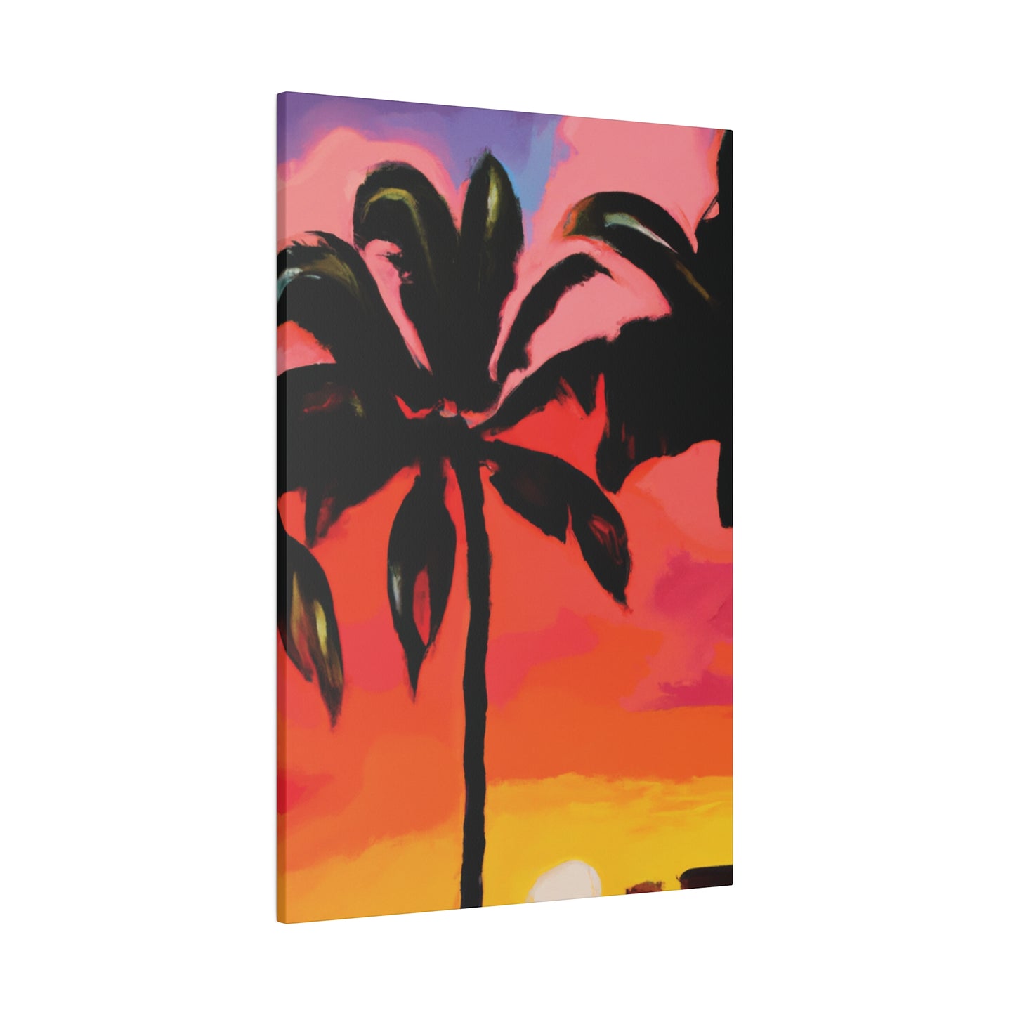 8093Z - Miami Beach Sunset Painting Print | Miami | Beach | Sunset | Poster | Home Decor | Wall Art | Canvas