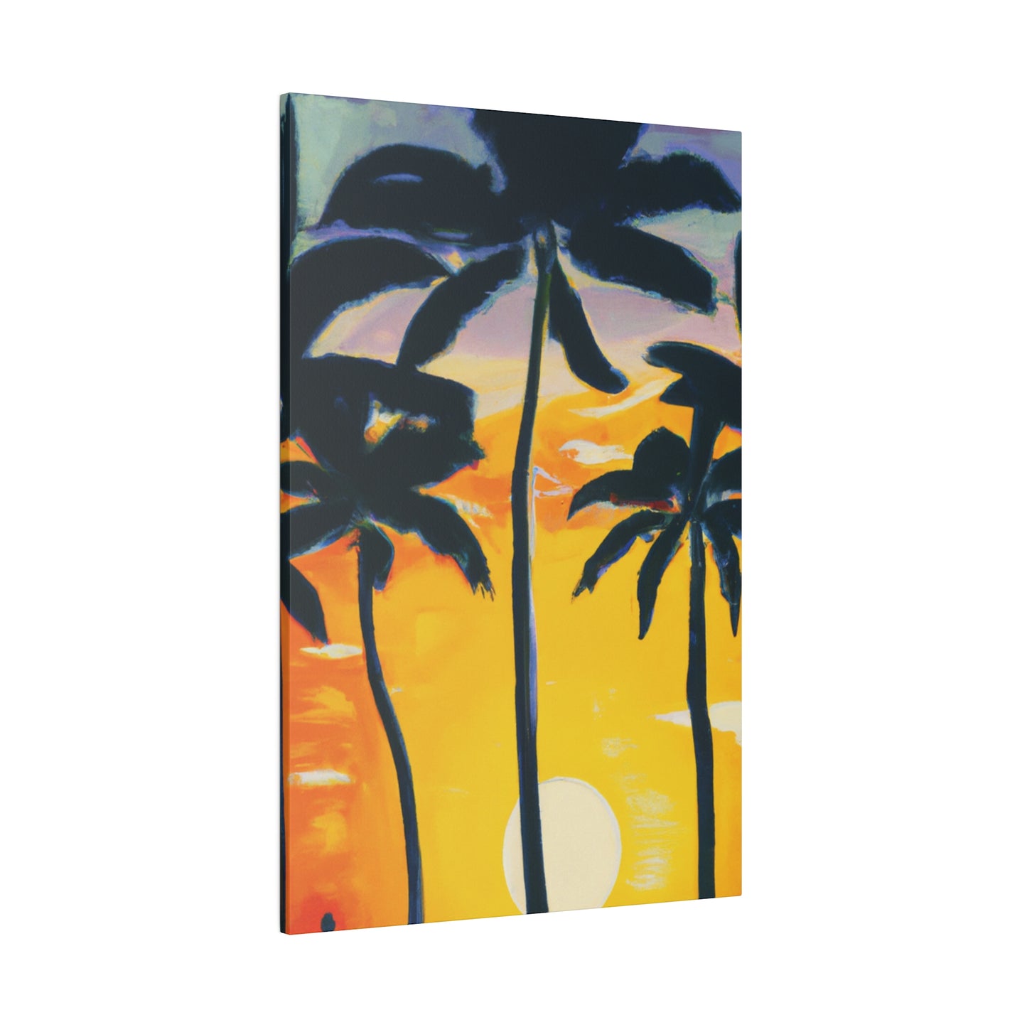 7390N - Miami Beach Sunset Painting Print | Miami | Beach | Sunset | Poster | Home Decor | Wall Art | Canvas