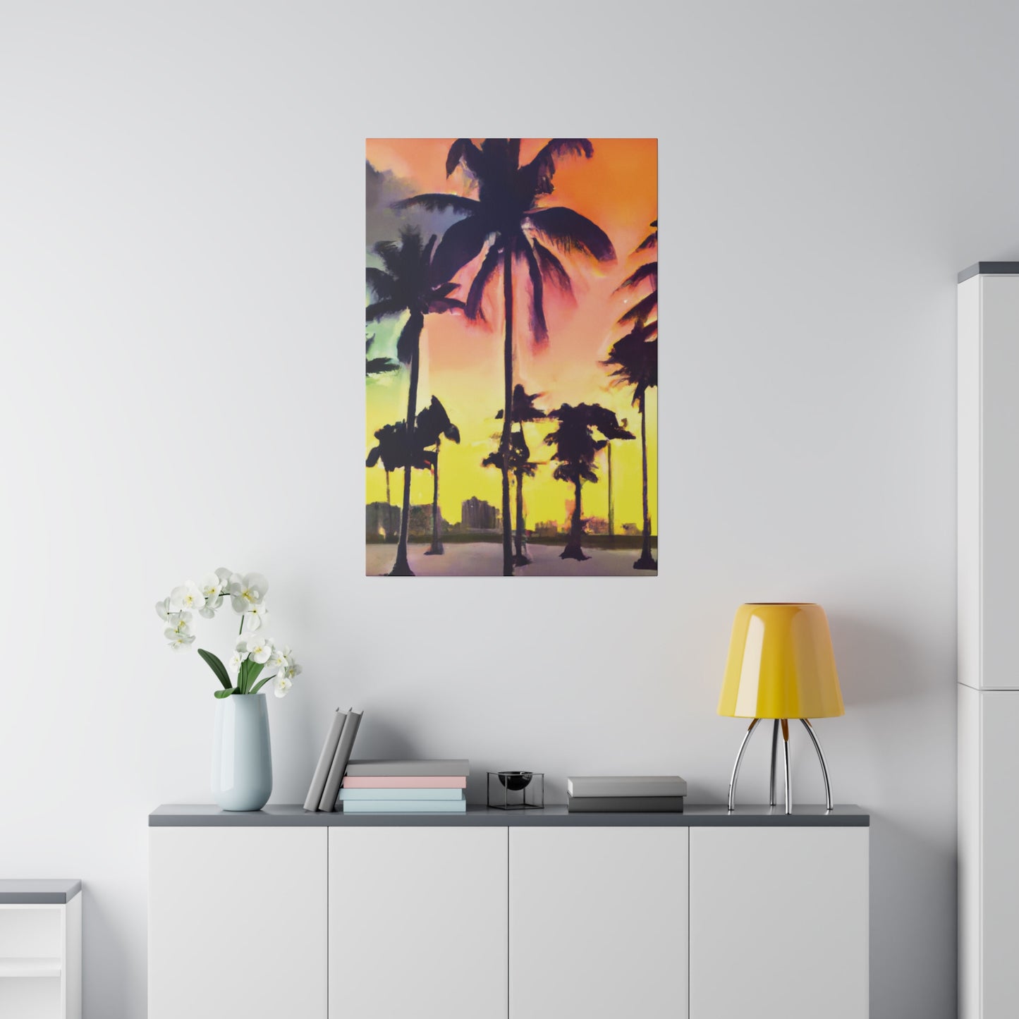 5608P - Miami Beach Sunset Painting Print | Miami | Beach | Sunset | Poster | Home Decor | Wall Art | Canvas