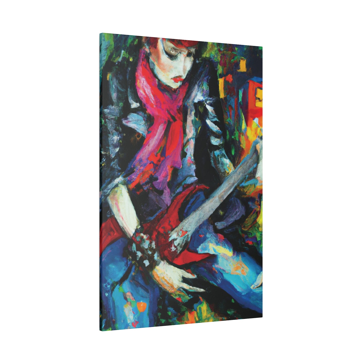 834A - Rockstar Oil Painting Style Print | Poster | Home Decor | Wall Art | Music Art | Canvas