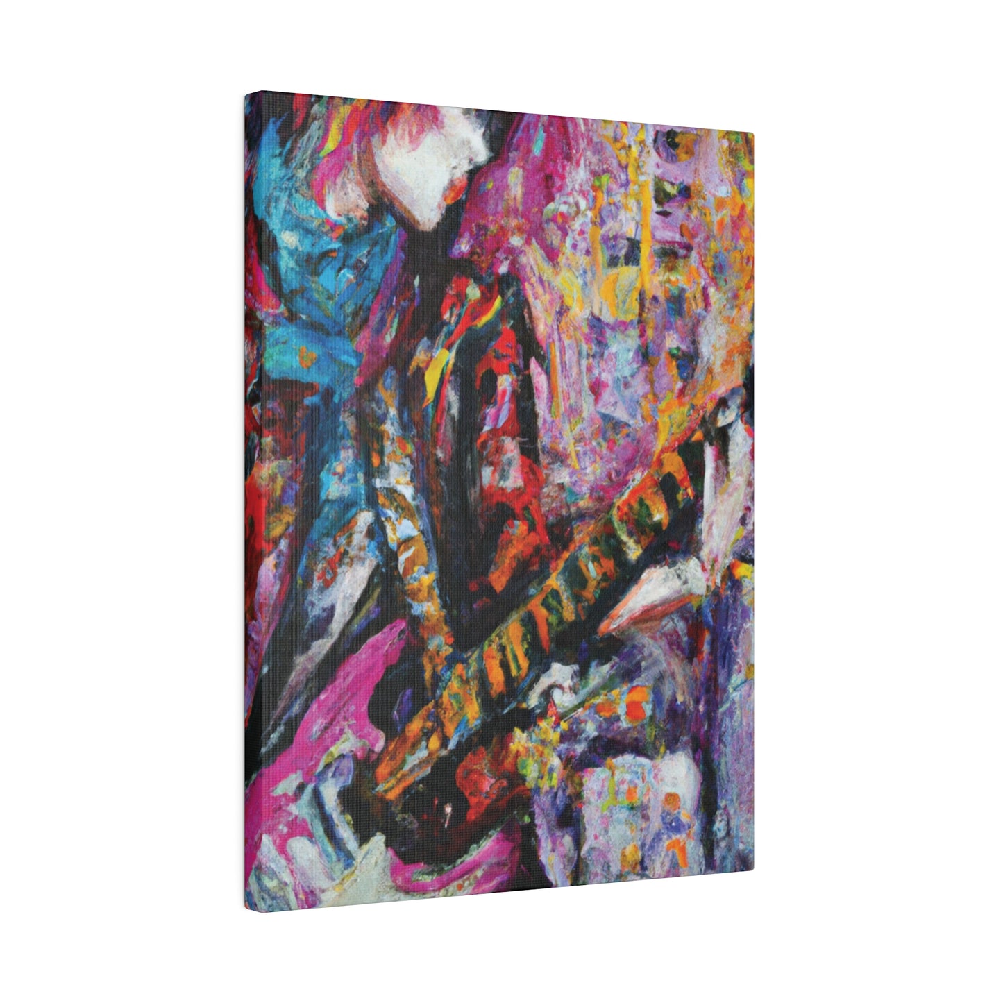 7772X - Rockstar Oil Painting Style Print | Poster | Home Decor | Wall Art | Music Art | Canvas