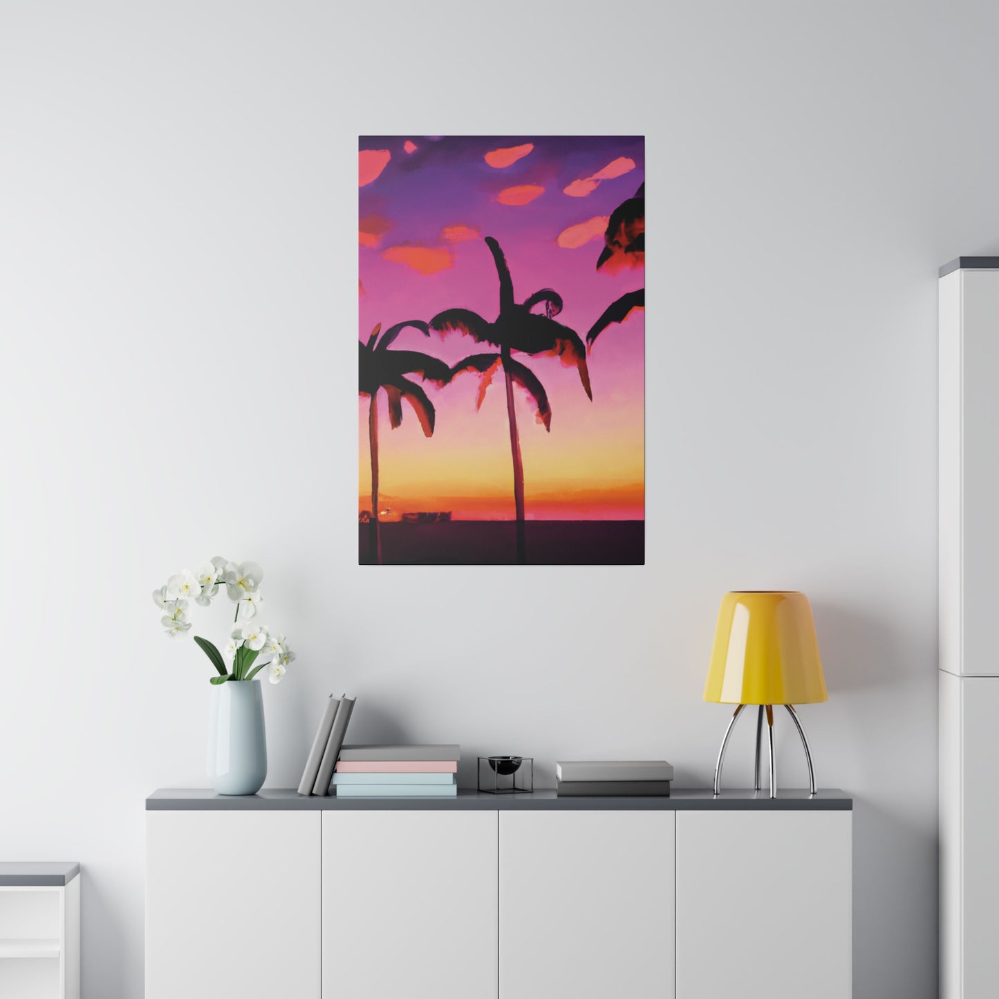 5426A - Miami Beach Sunset Painting Print | Miami | Beach | Sunset | Poster | Home Decor | Wall Art | Canvas